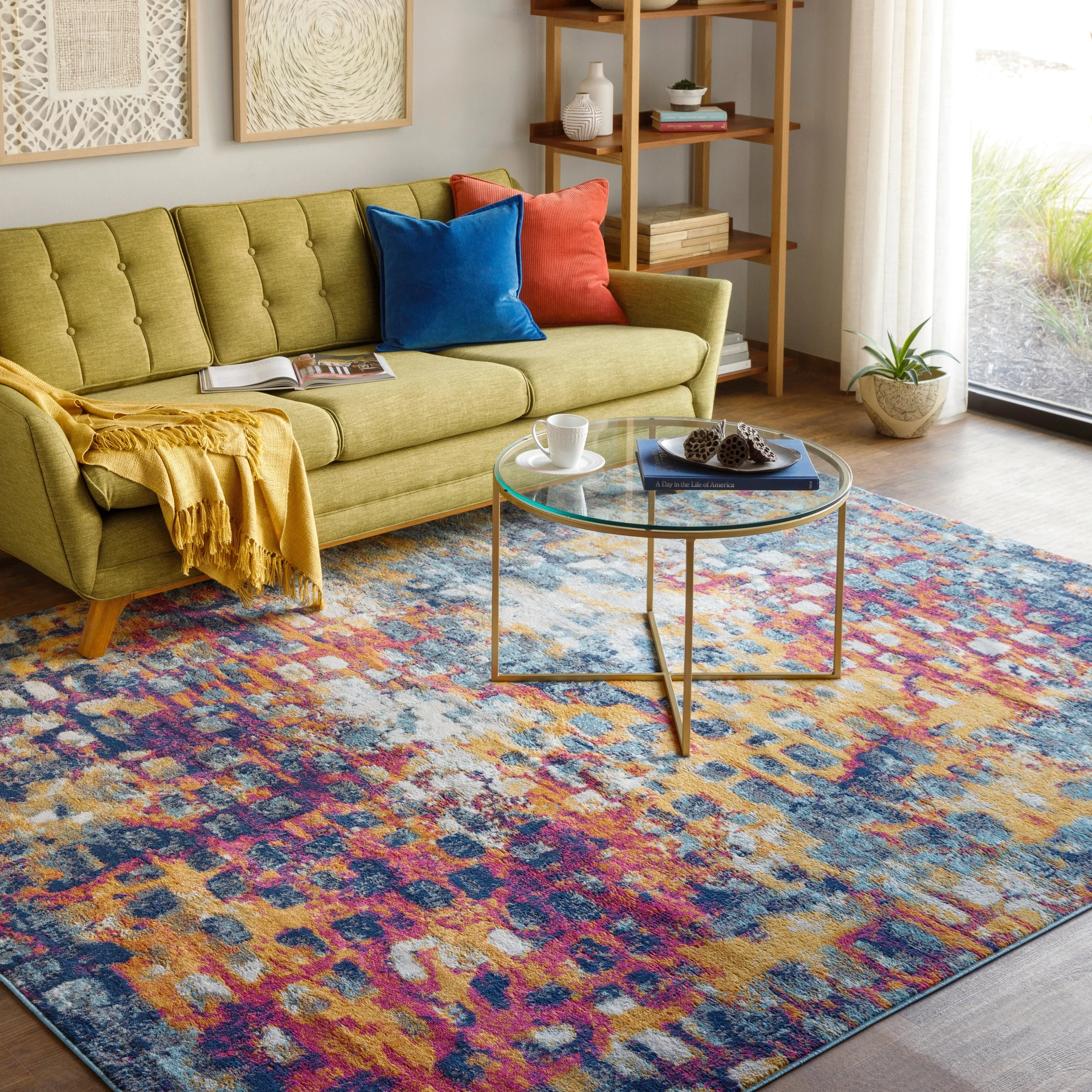 Livabliss Hank Vibrant Abstract Area Rug