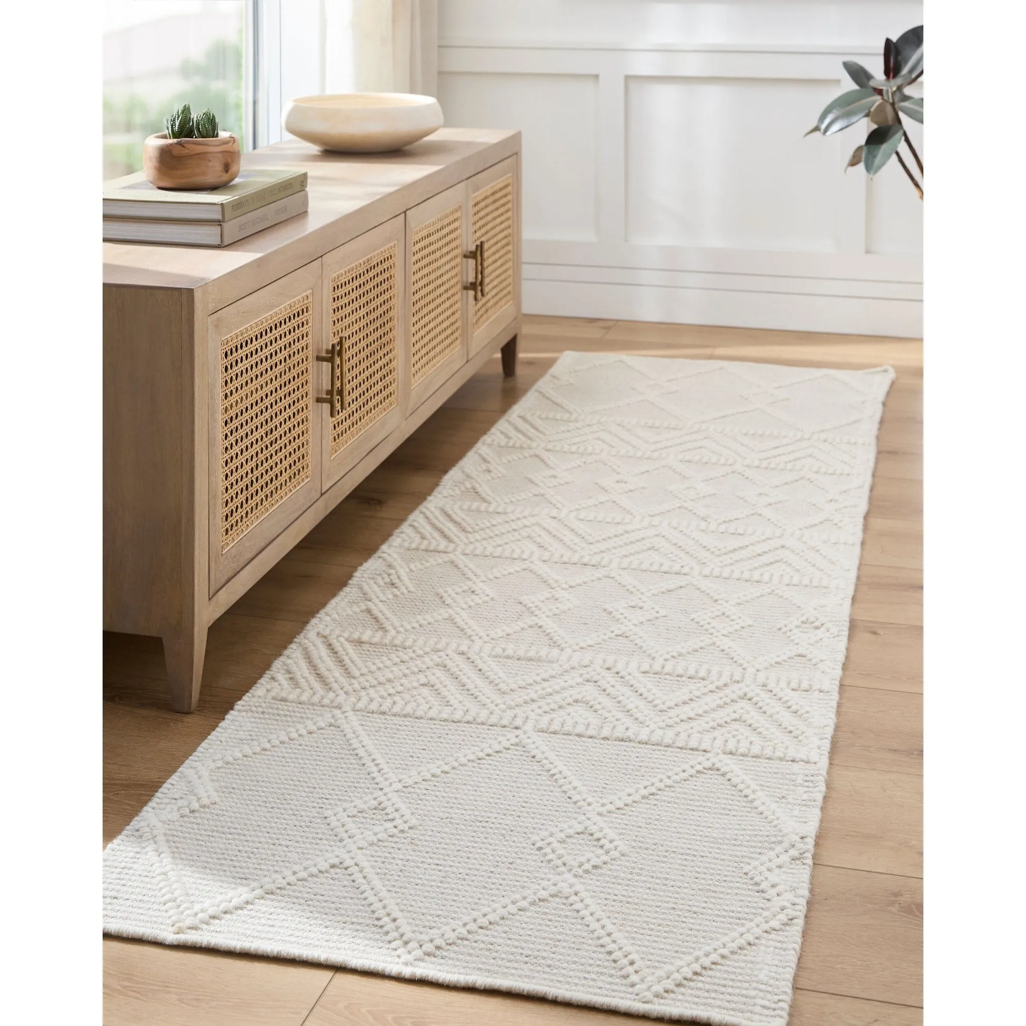 Livabliss Hygge Bohemian Trellis Hand Woven Area Rug