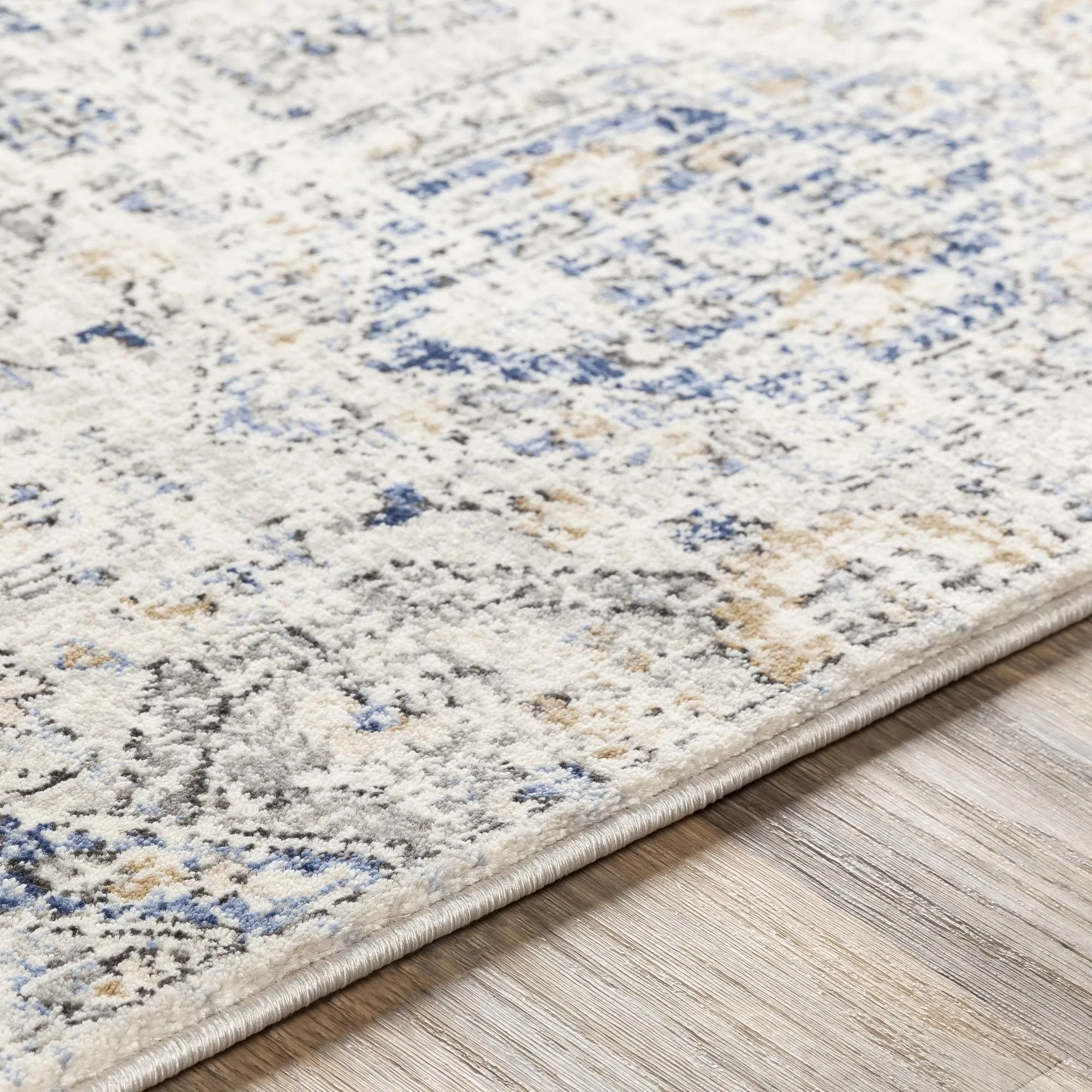 Livabliss Indigo Arts & Crafts Medallion Area Rug
