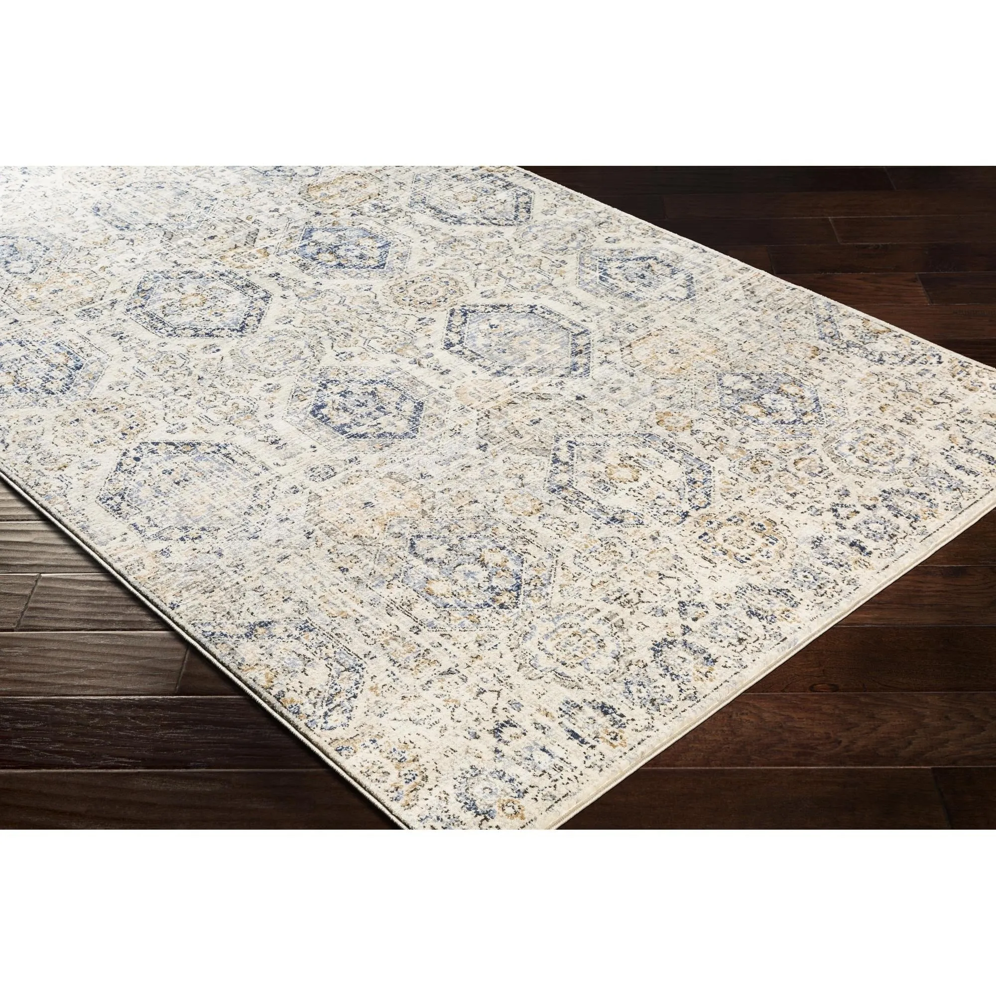 Livabliss Indigo Arts & Crafts Medallion Area Rug