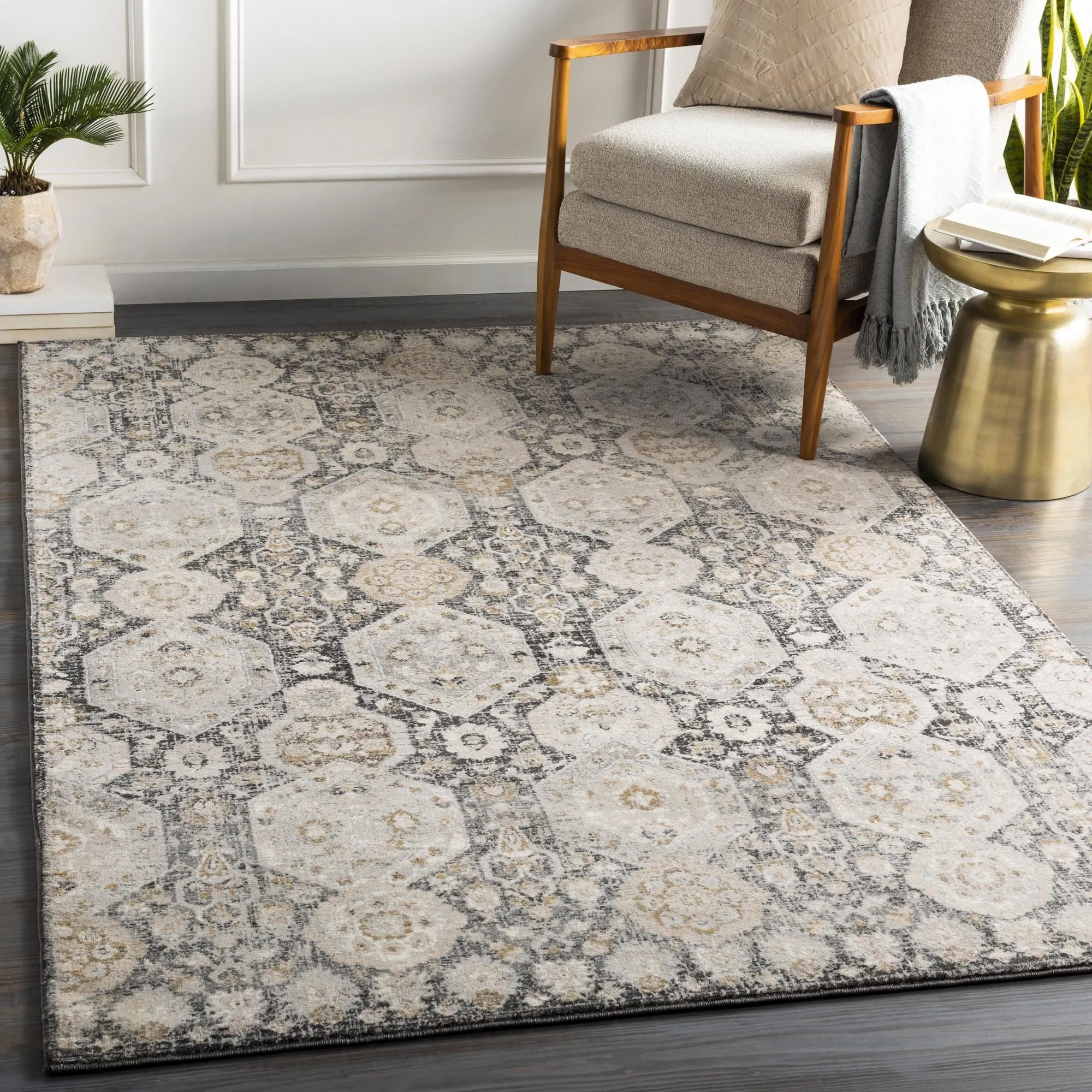 Livabliss Indigo Arts & Crafts Medallion Area Rug