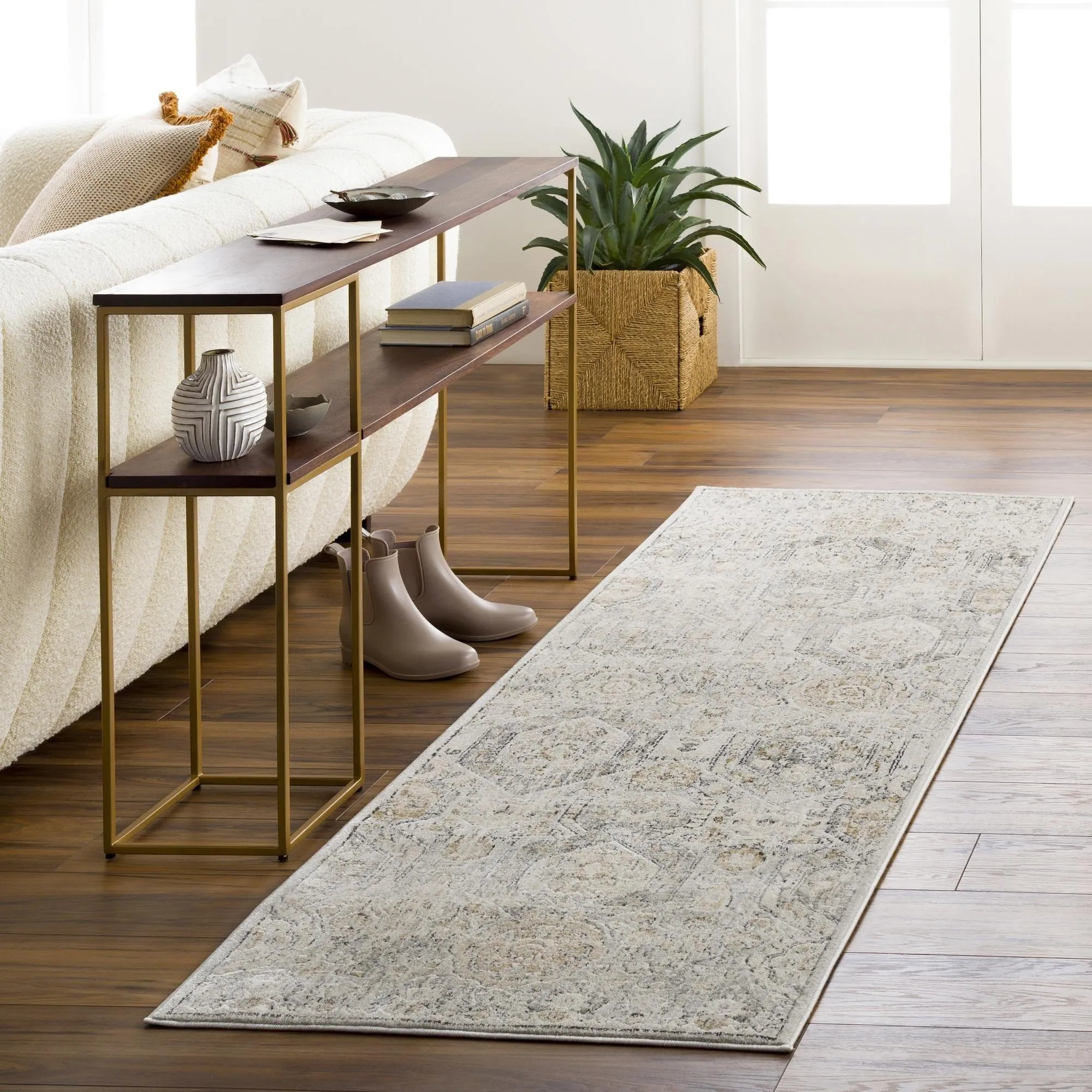 Livabliss Indigo Arts & Crafts Medallion Area Rug