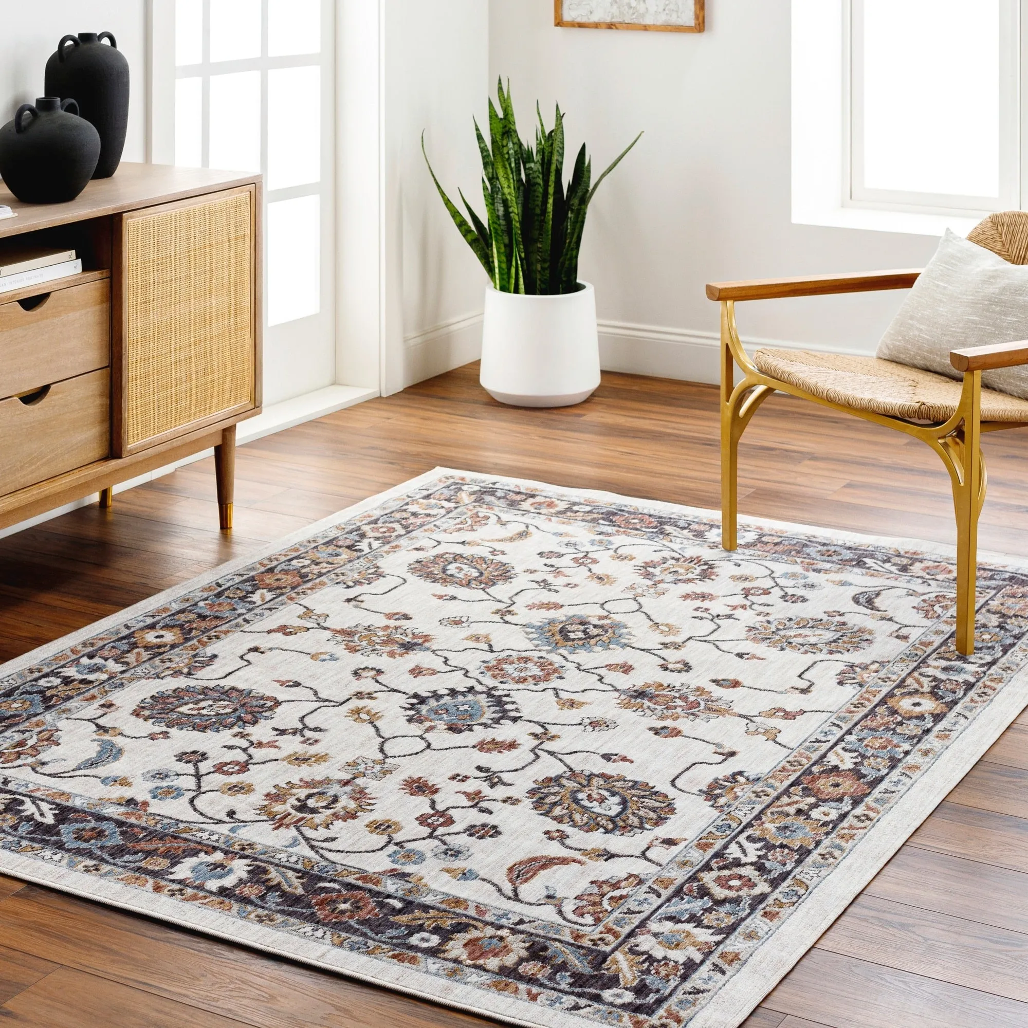 Livabliss Juliet Floral Recycled Indoor / Outdoor Area Rug
