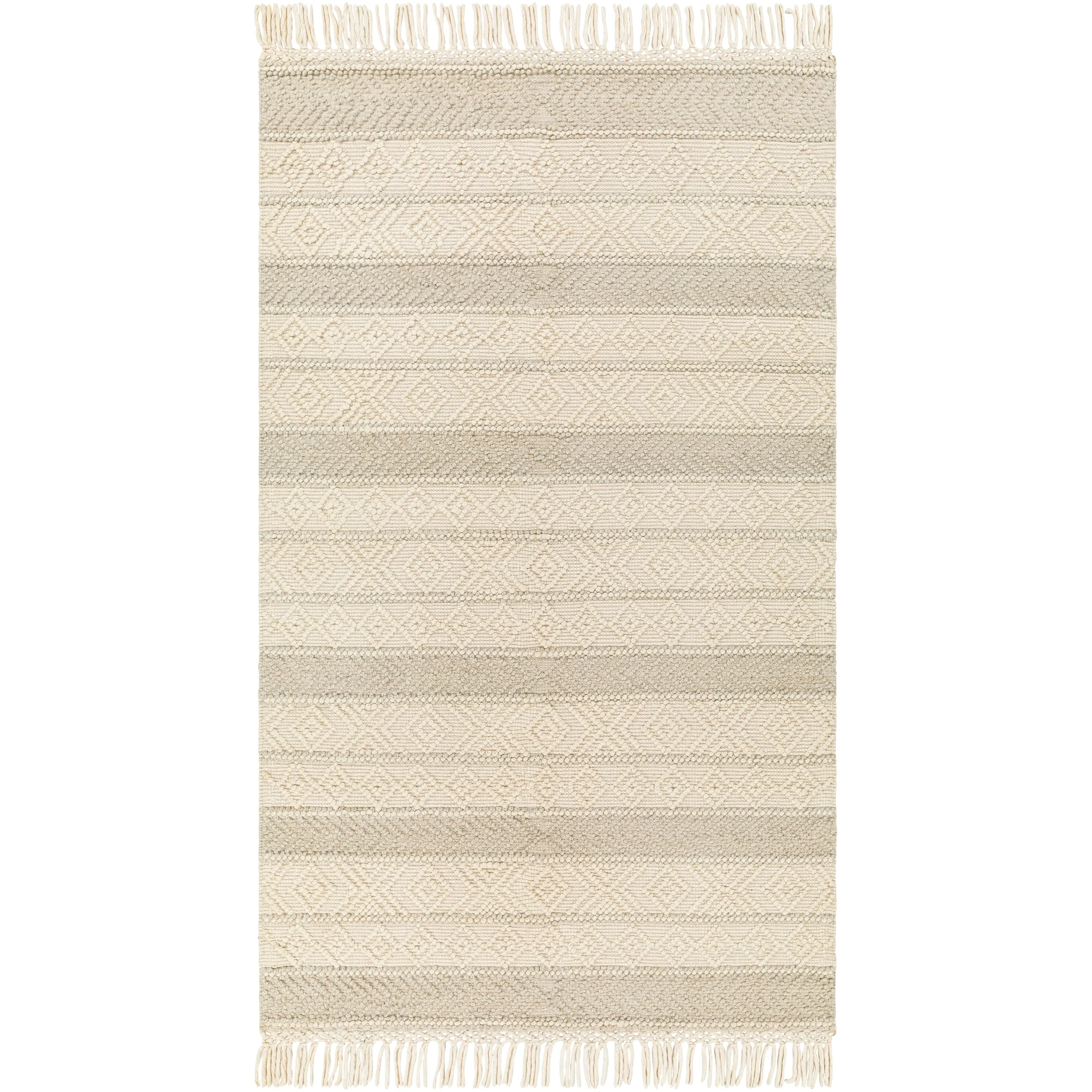 Livabliss Kiriath Handmade Bohemian Stripe Wool Blend Area Rug