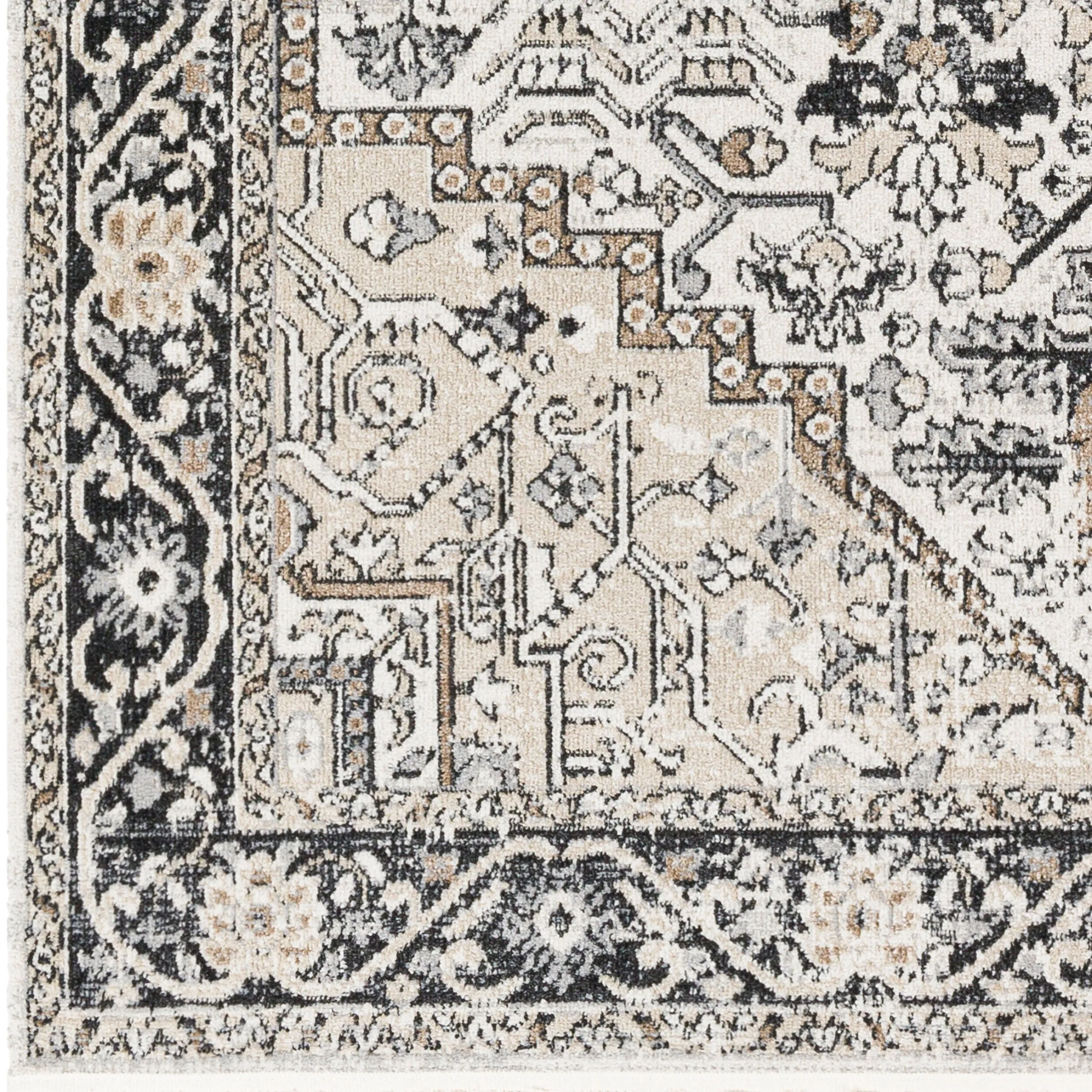 Livabliss Lavadora Updated Traditional Medallion Washable Area Rug