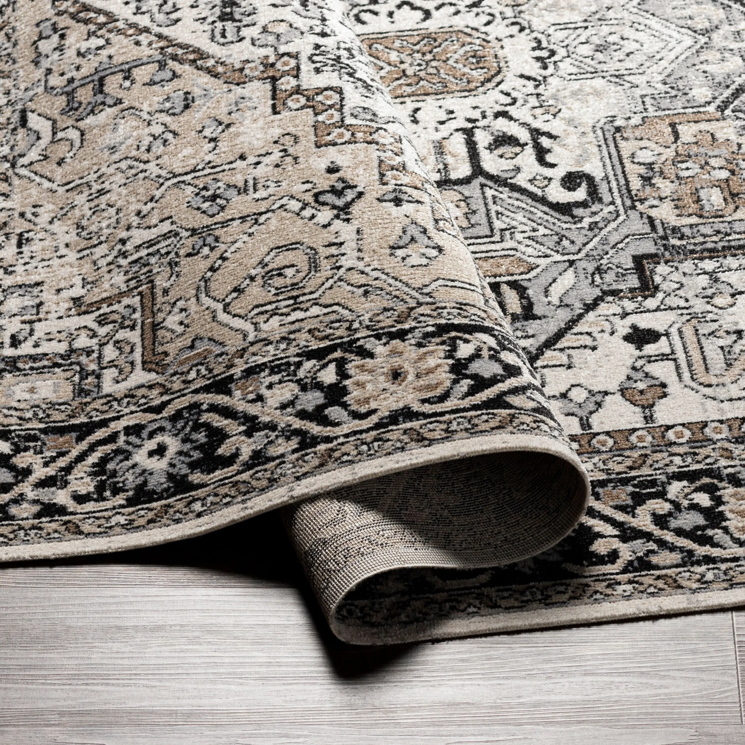 Livabliss Lavadora Updated Traditional Medallion Washable Area Rug