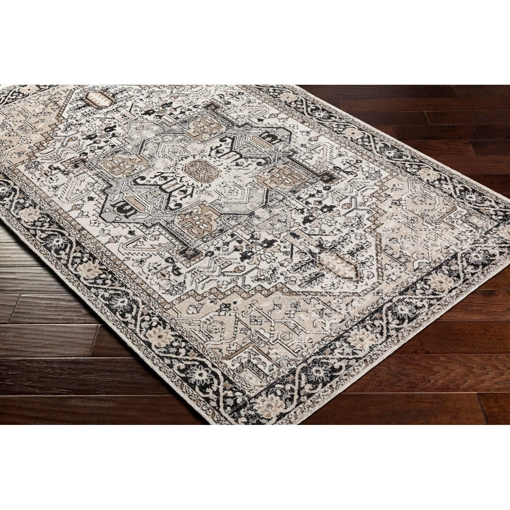 Livabliss Lavadora Updated Traditional Medallion Washable Area Rug
