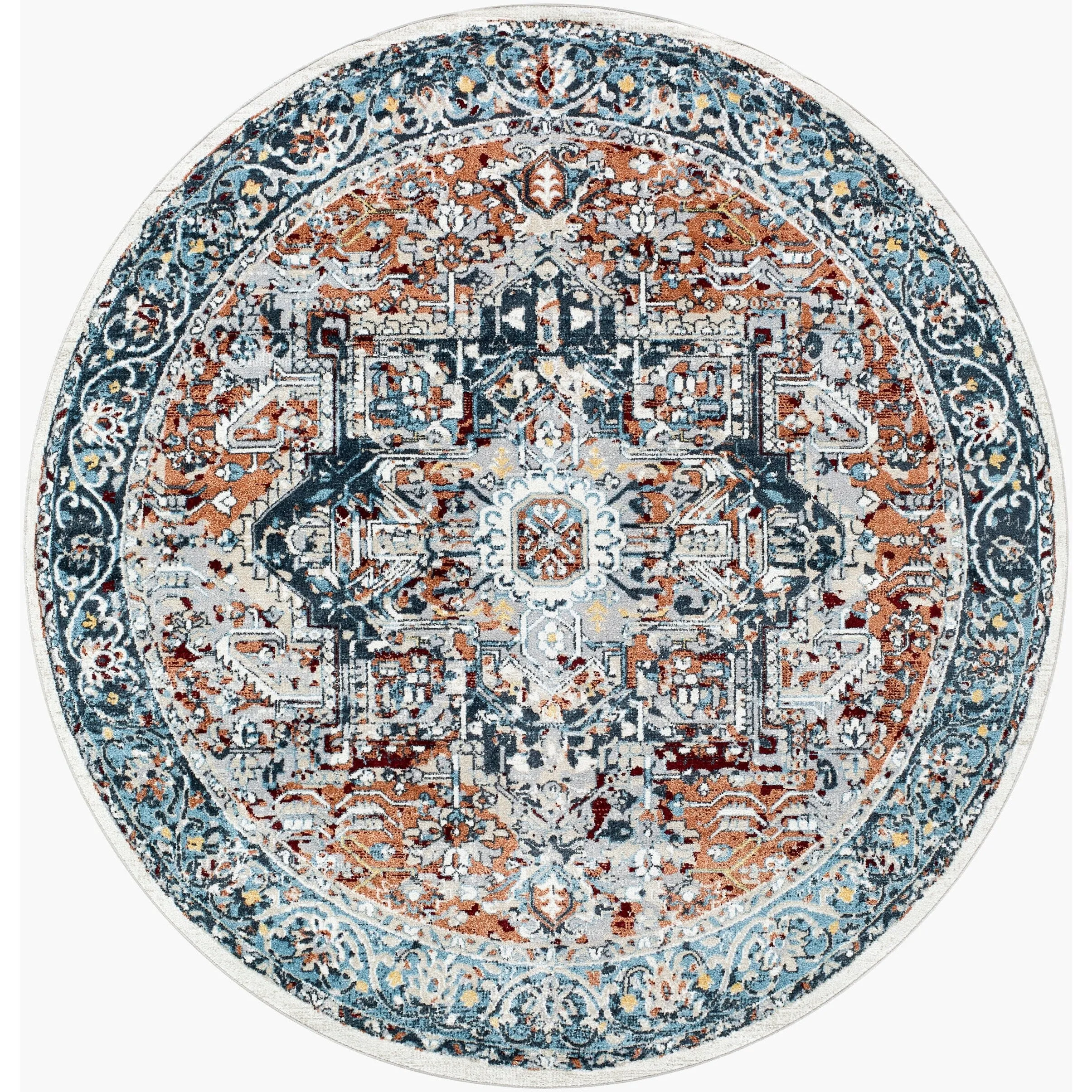 Livabliss Lavadora Updated Traditional Medallion Washable Area Rug