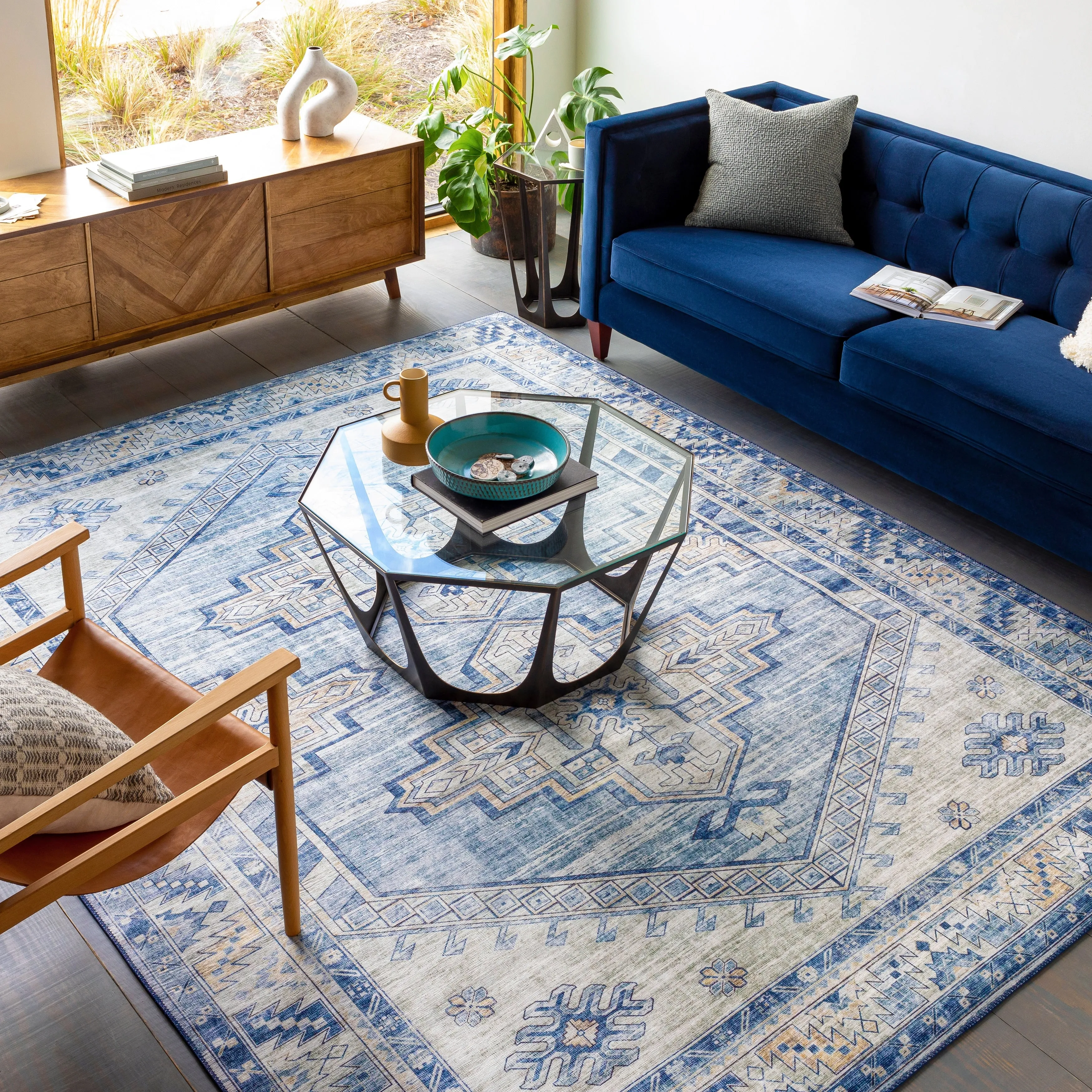 Livabliss Lilibet Persian Diamond Printed Area Rug