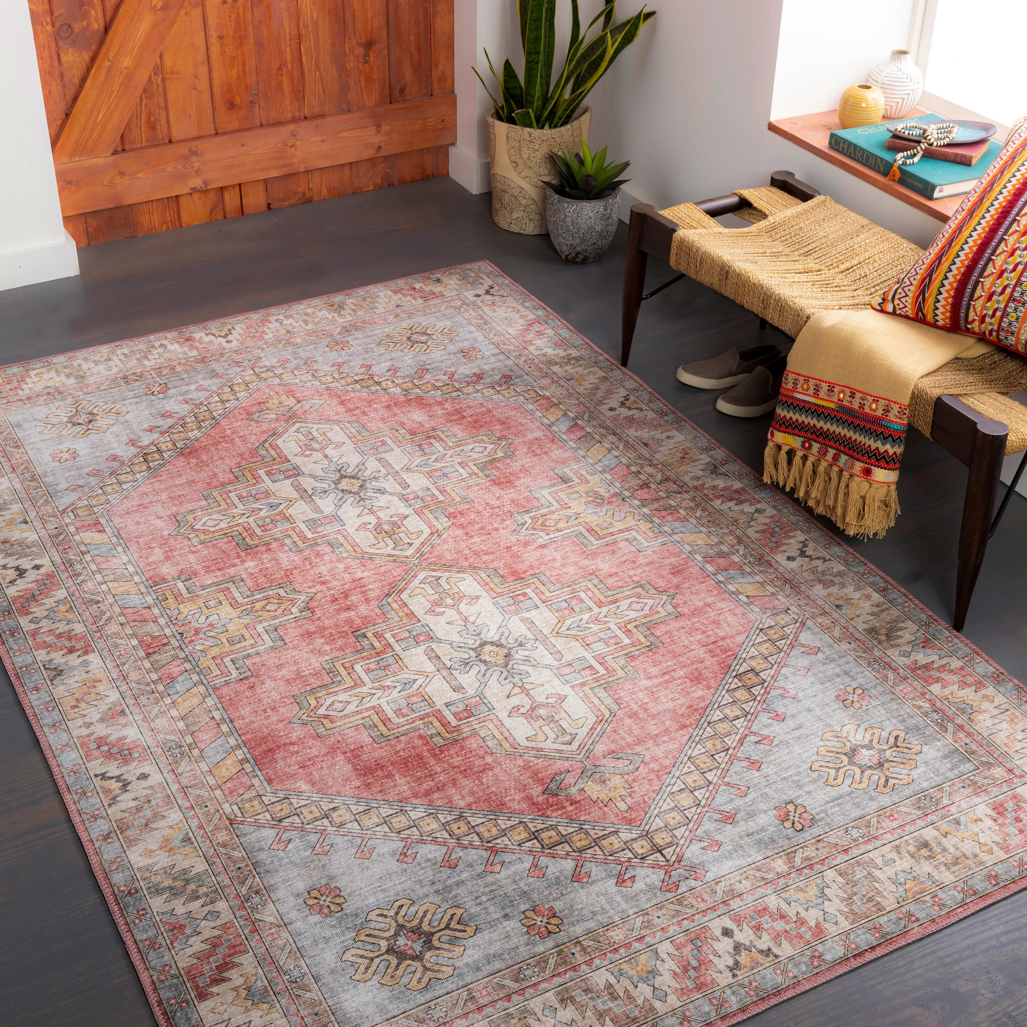 Livabliss Lilibet Persian Diamond Printed Area Rug