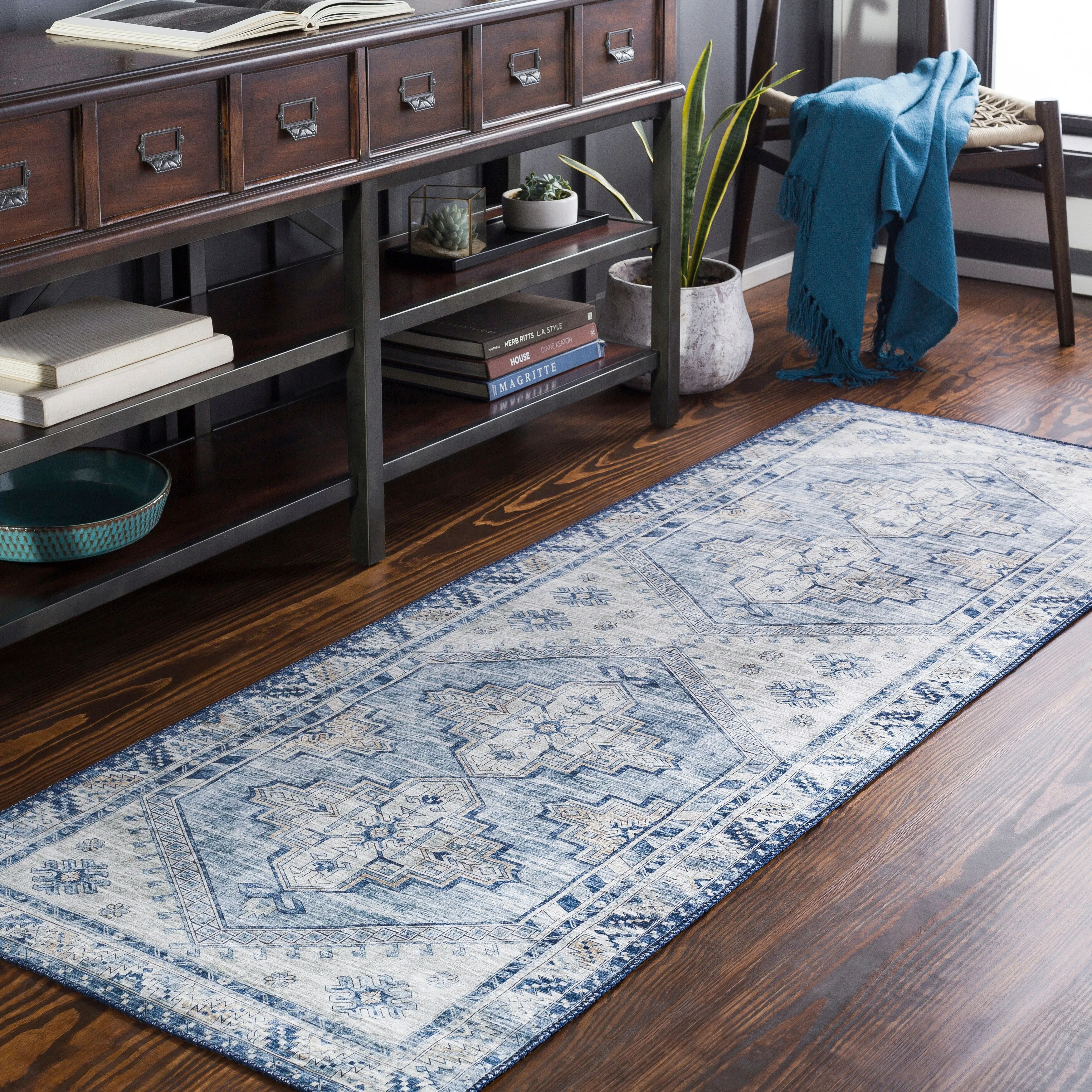 Livabliss Lilibet Persian Diamond Printed Area Rug