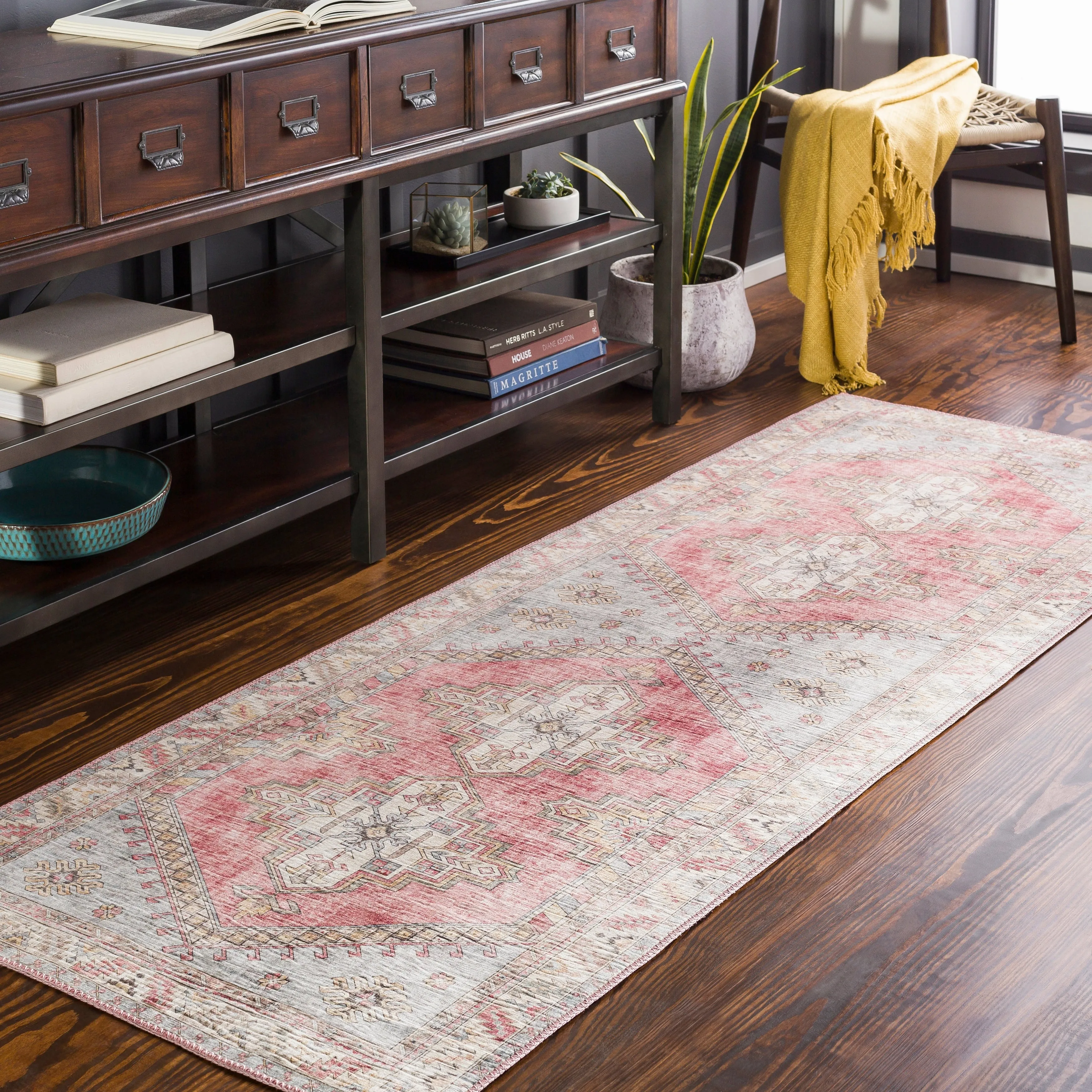 Livabliss Lilibet Persian Diamond Printed Area Rug