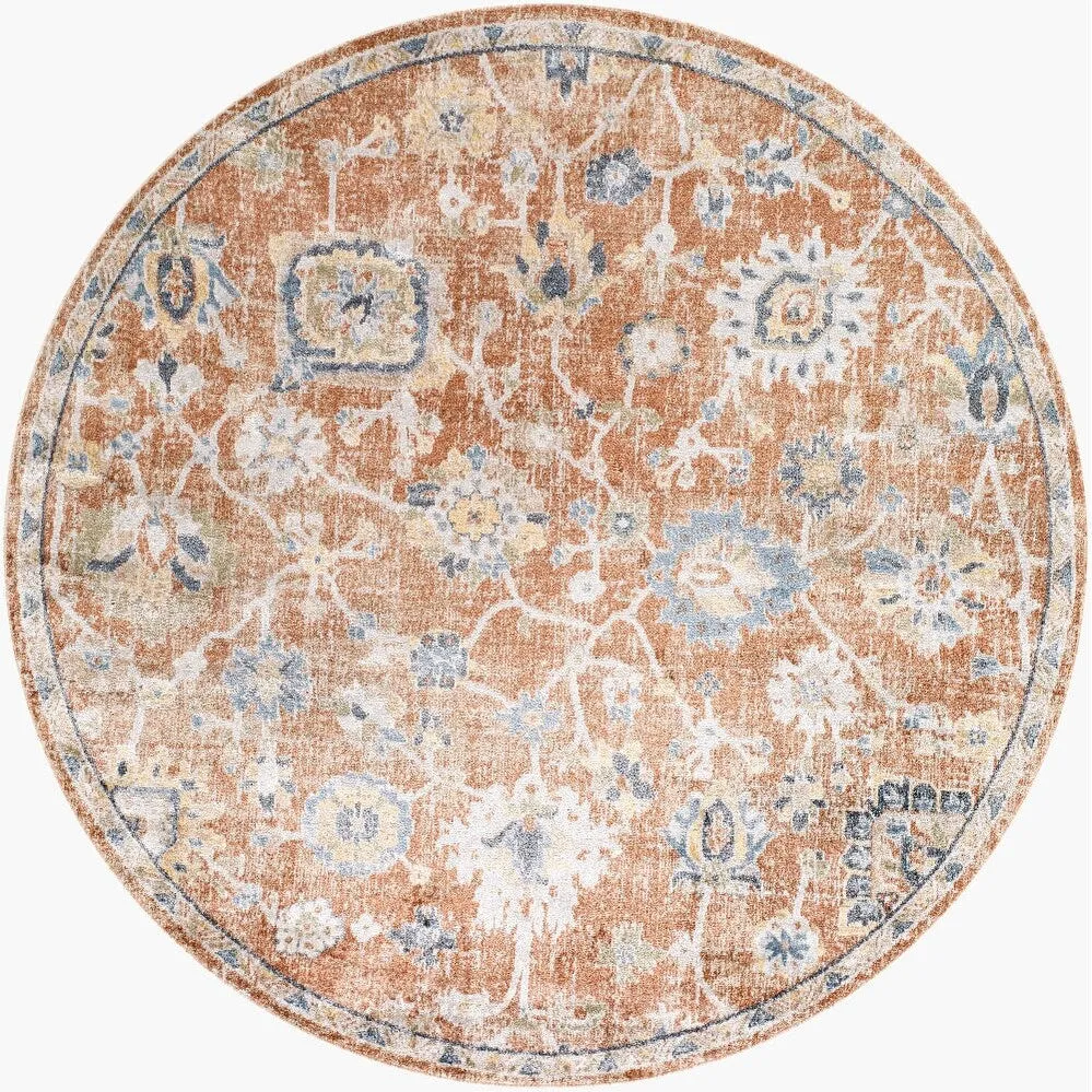 Livabliss Lillian Machine Washable Transitional Floral Area Rug