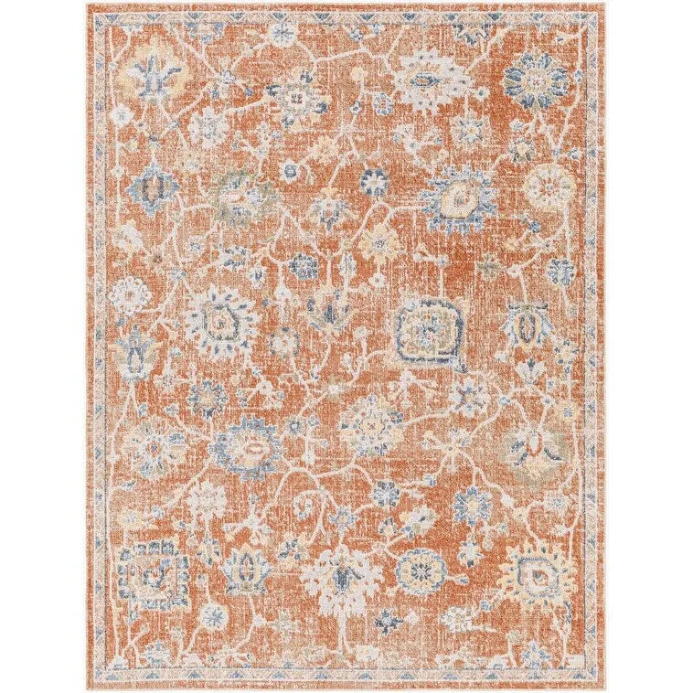 Livabliss Lillian Machine Washable Transitional Floral Area Rug