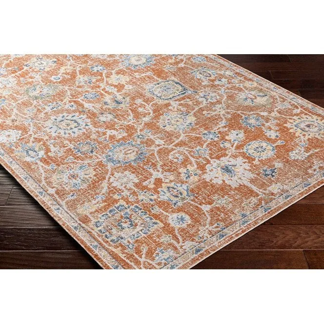 Livabliss Lillian Machine Washable Transitional Floral Area Rug