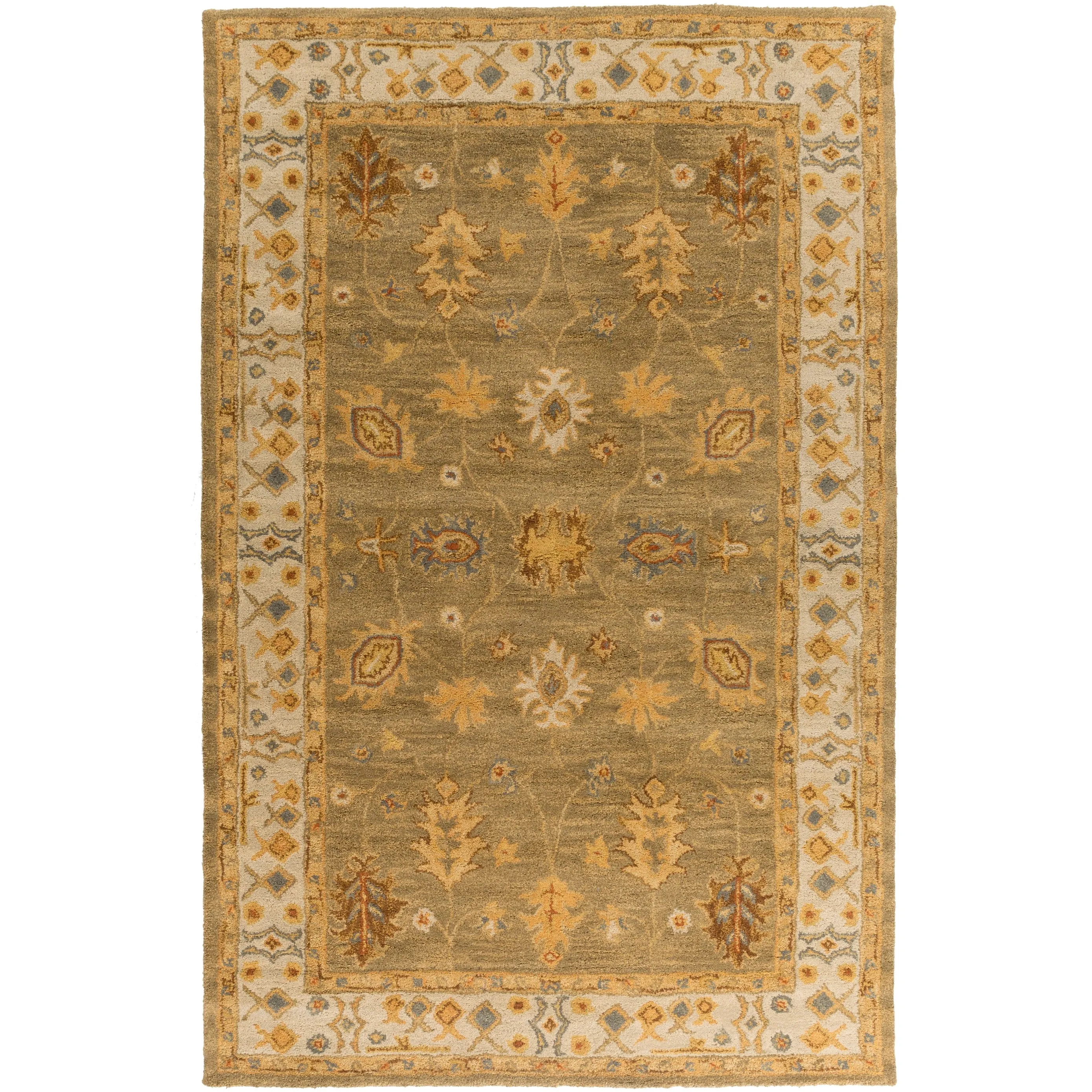 Livabliss McCoy Hand-tufted Bordered Wool Area Rug