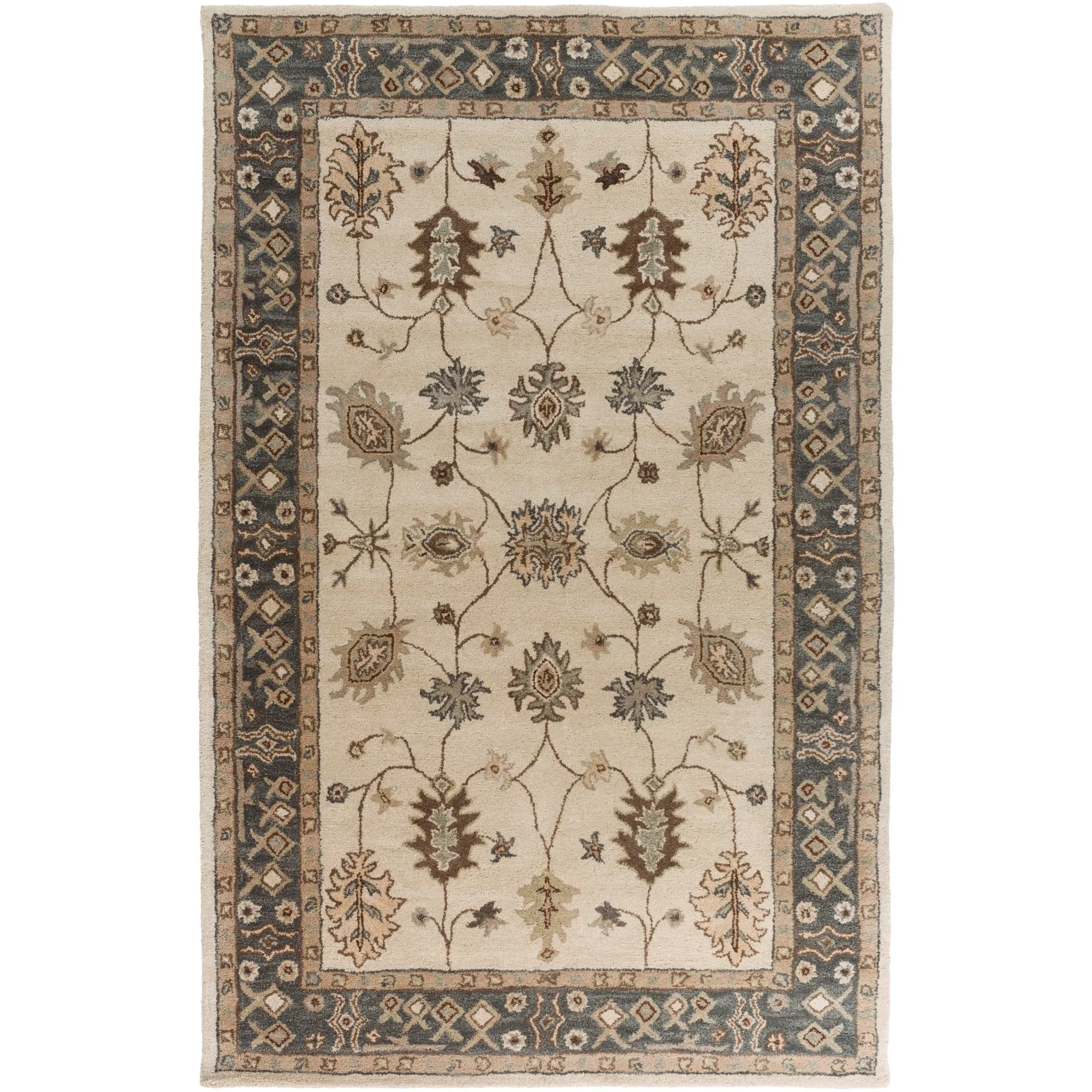 Livabliss McCoy Hand-tufted Bordered Wool Area Rug