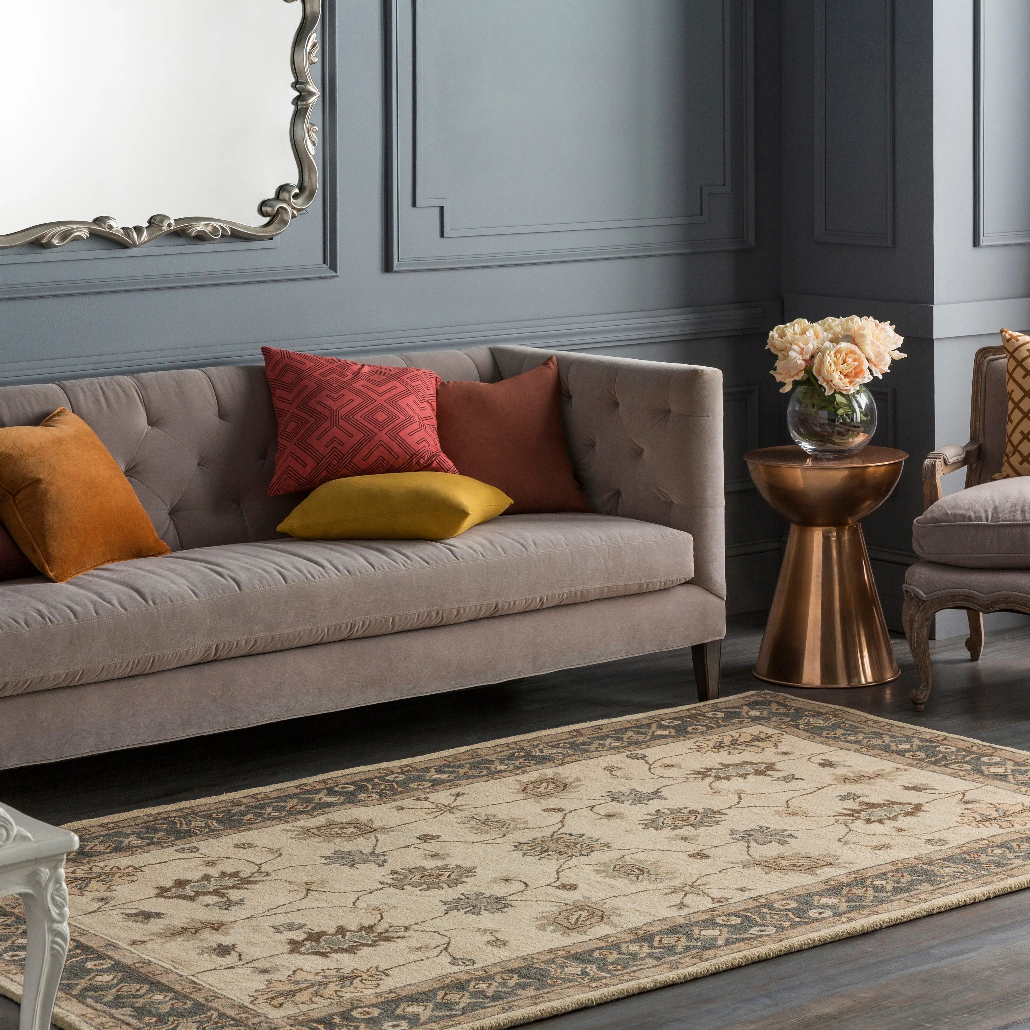 Livabliss McCoy Hand-tufted Bordered Wool Area Rug