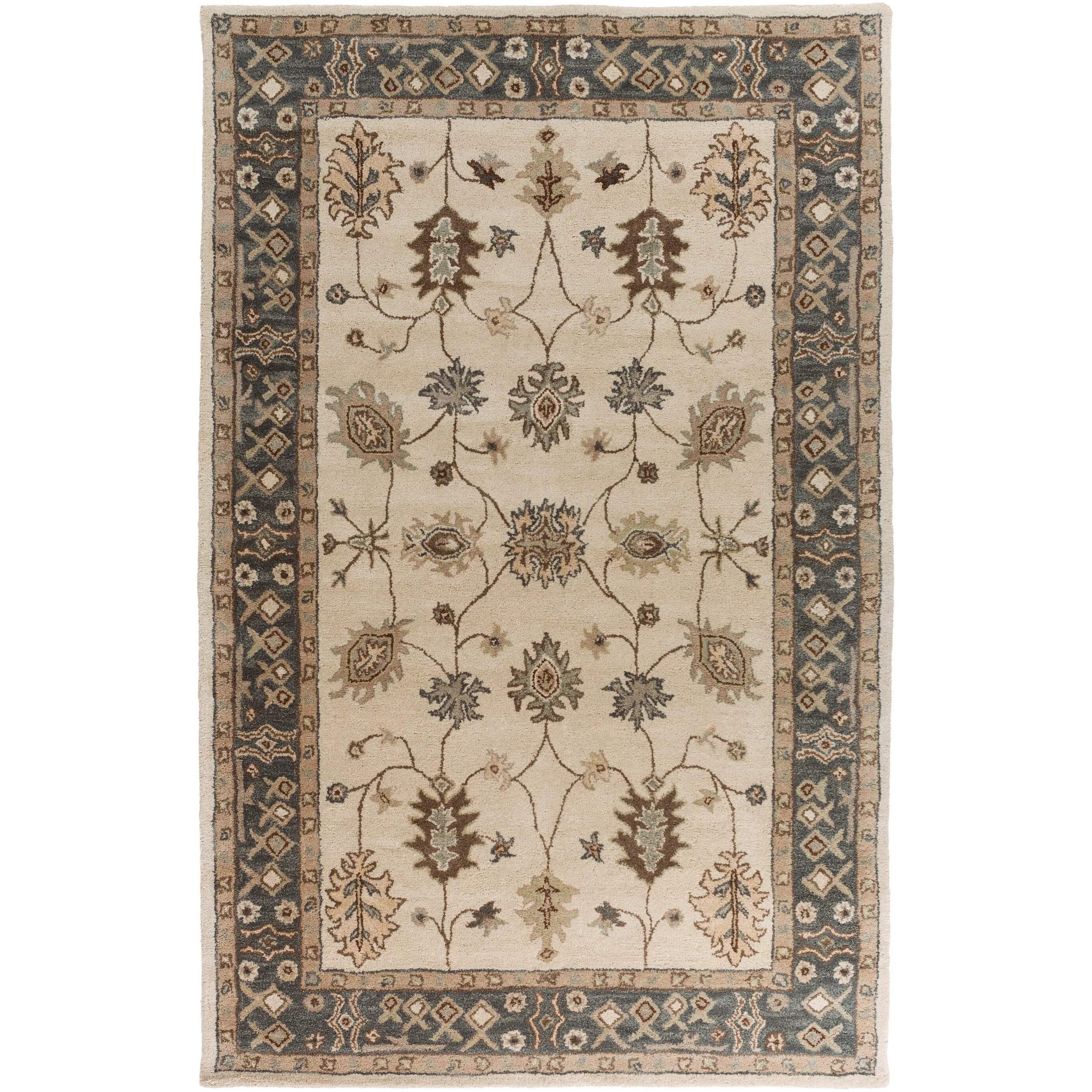 Livabliss McCoy Hand-tufted Bordered Wool Area Rug