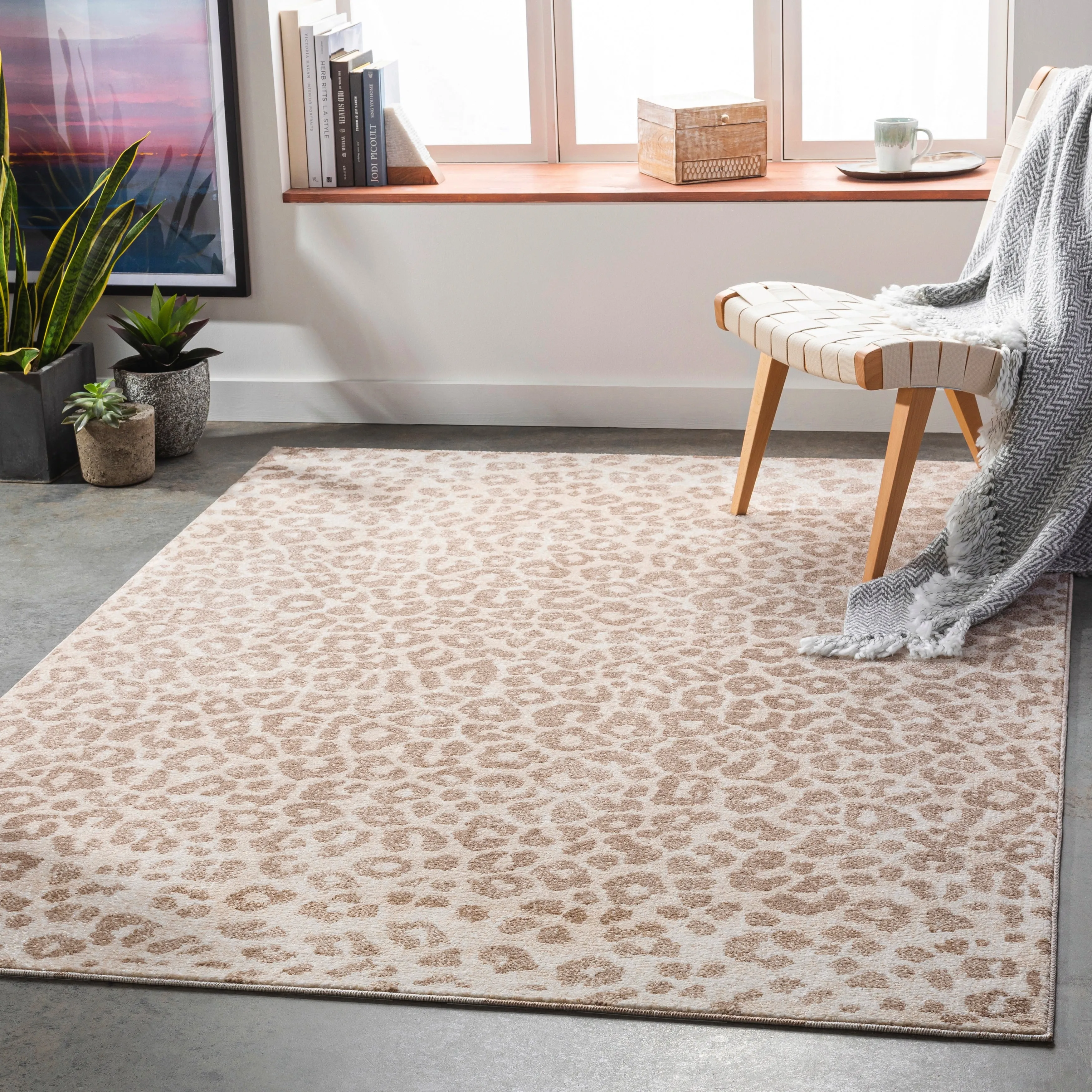 Livabliss Moodie Modern Leopard Print Area Rug