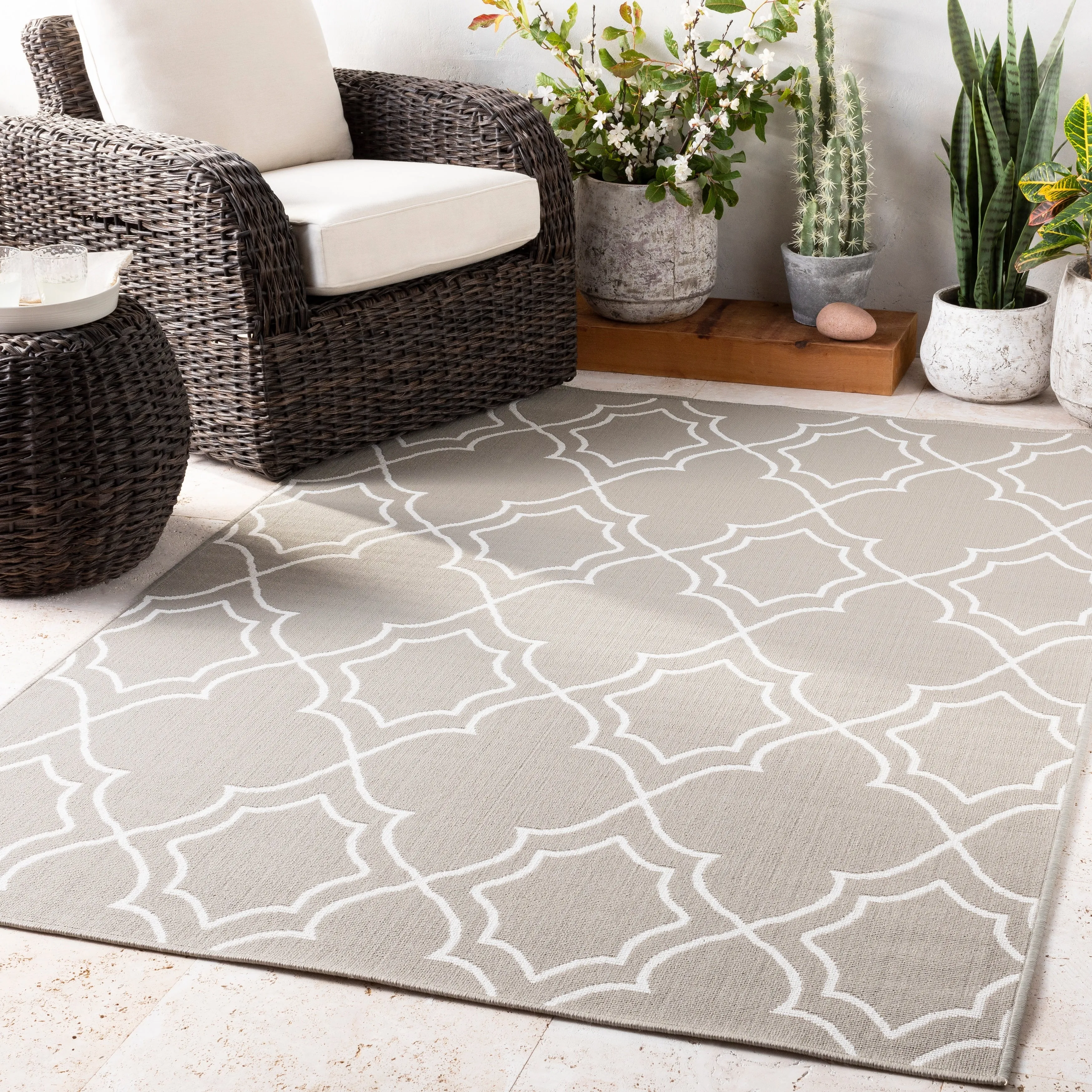 Livabliss Natasha Indoor/ Outdoor Transitional Trellis Area Rug