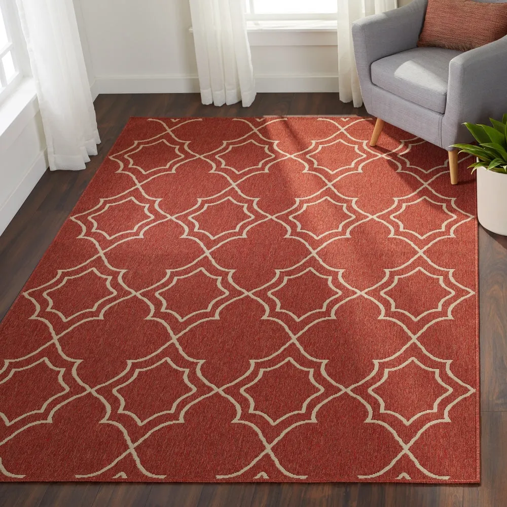 Livabliss Natasha Indoor/ Outdoor Transitional Trellis Area Rug