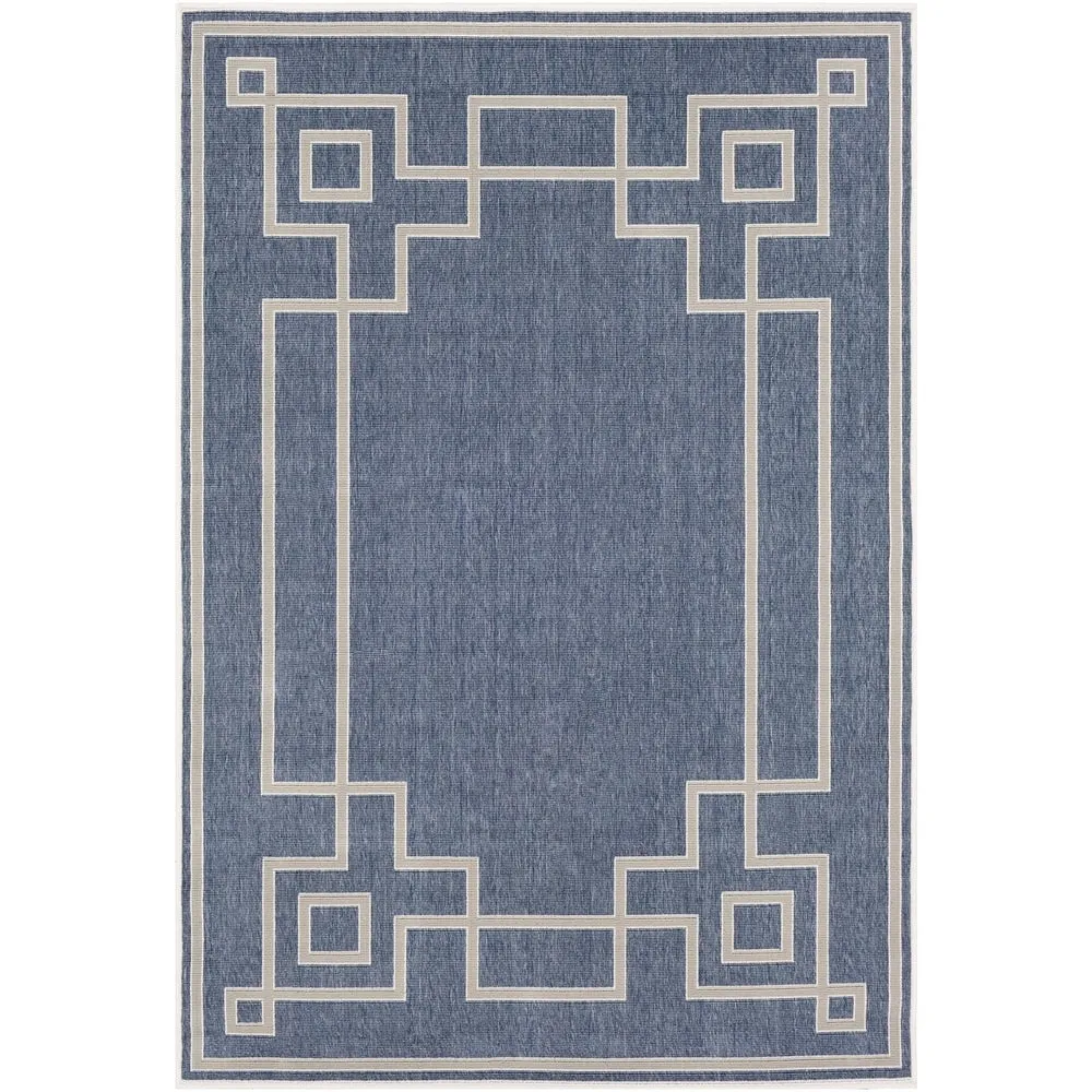 Livabliss Odette Greek Key Border Indoor/ Outdoor Area Rug
