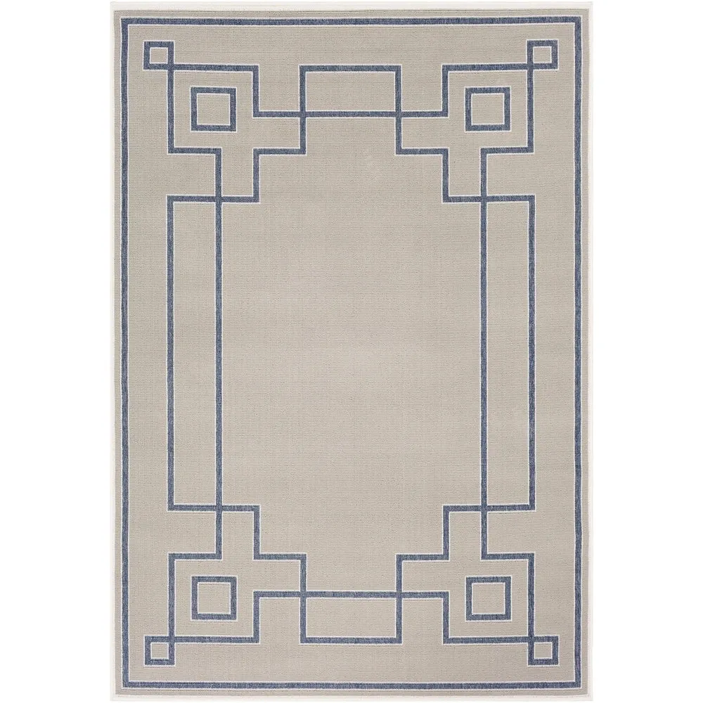Livabliss Odette Greek Key Border Indoor/ Outdoor Area Rug