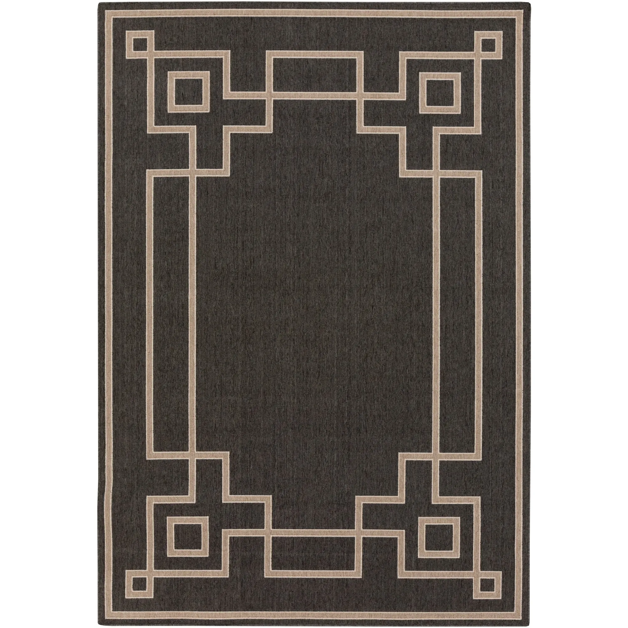 Livabliss Odette Greek Key Border Indoor/ Outdoor Area Rug
