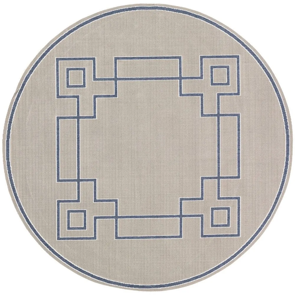 Livabliss Odette Greek Key Border Indoor/ Outdoor Area Rug