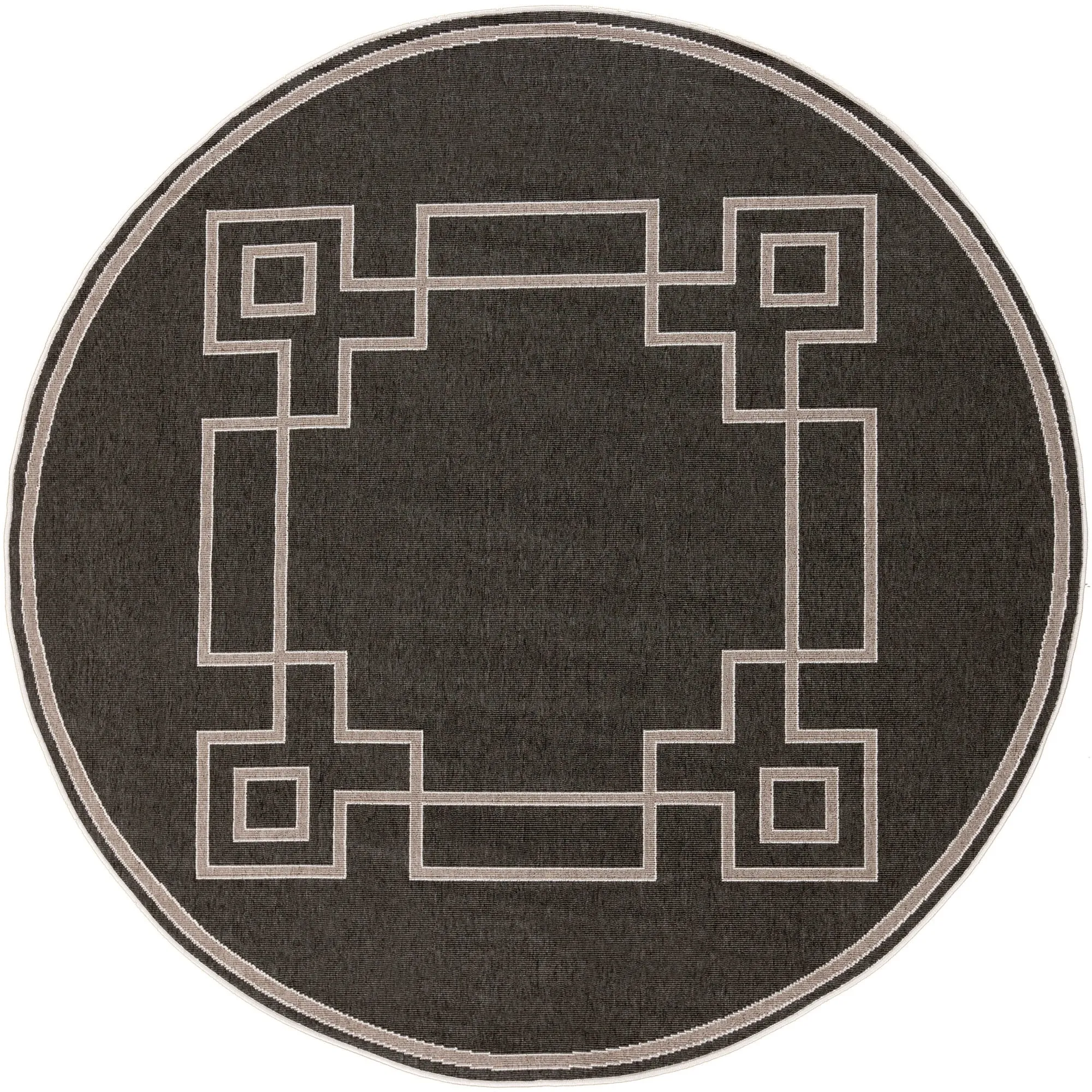 Livabliss Odette Greek Key Border Indoor/ Outdoor Area Rug