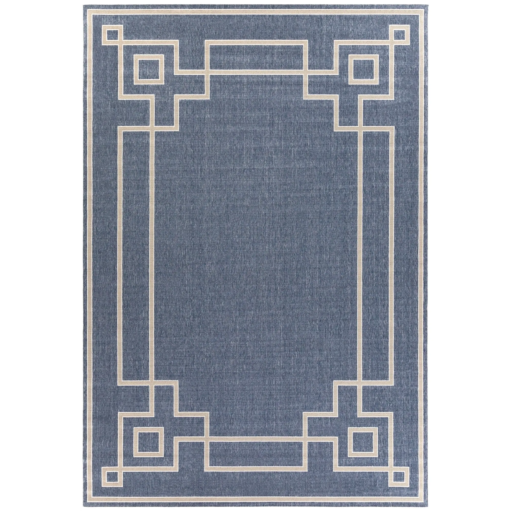 Livabliss Odette Greek Key Border Indoor/ Outdoor Area Rug