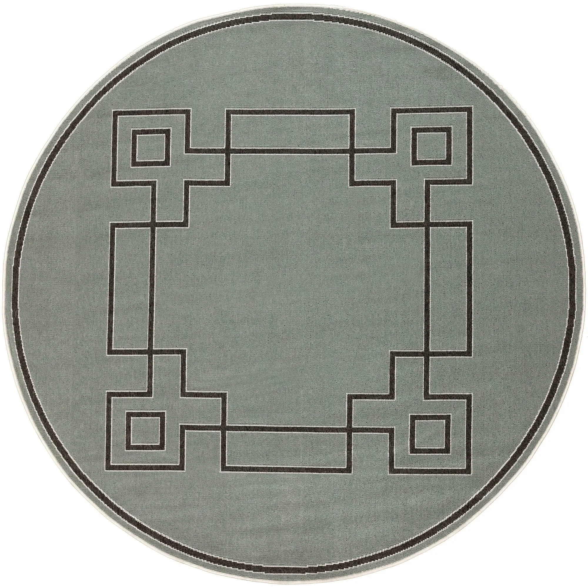 Livabliss Odette Greek Key Border Indoor/ Outdoor Area Rug