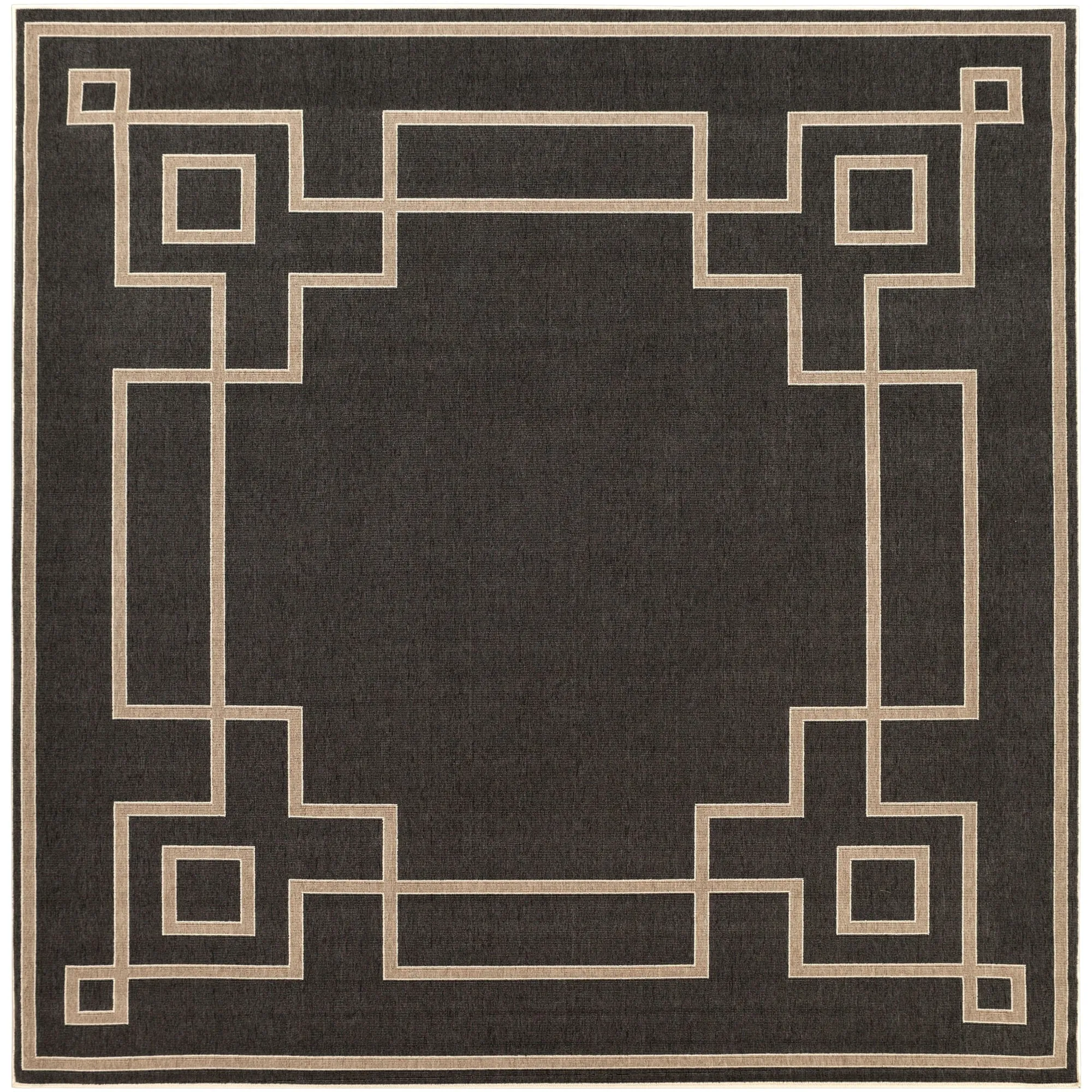 Livabliss Odette Greek Key Border Indoor/ Outdoor Area Rug