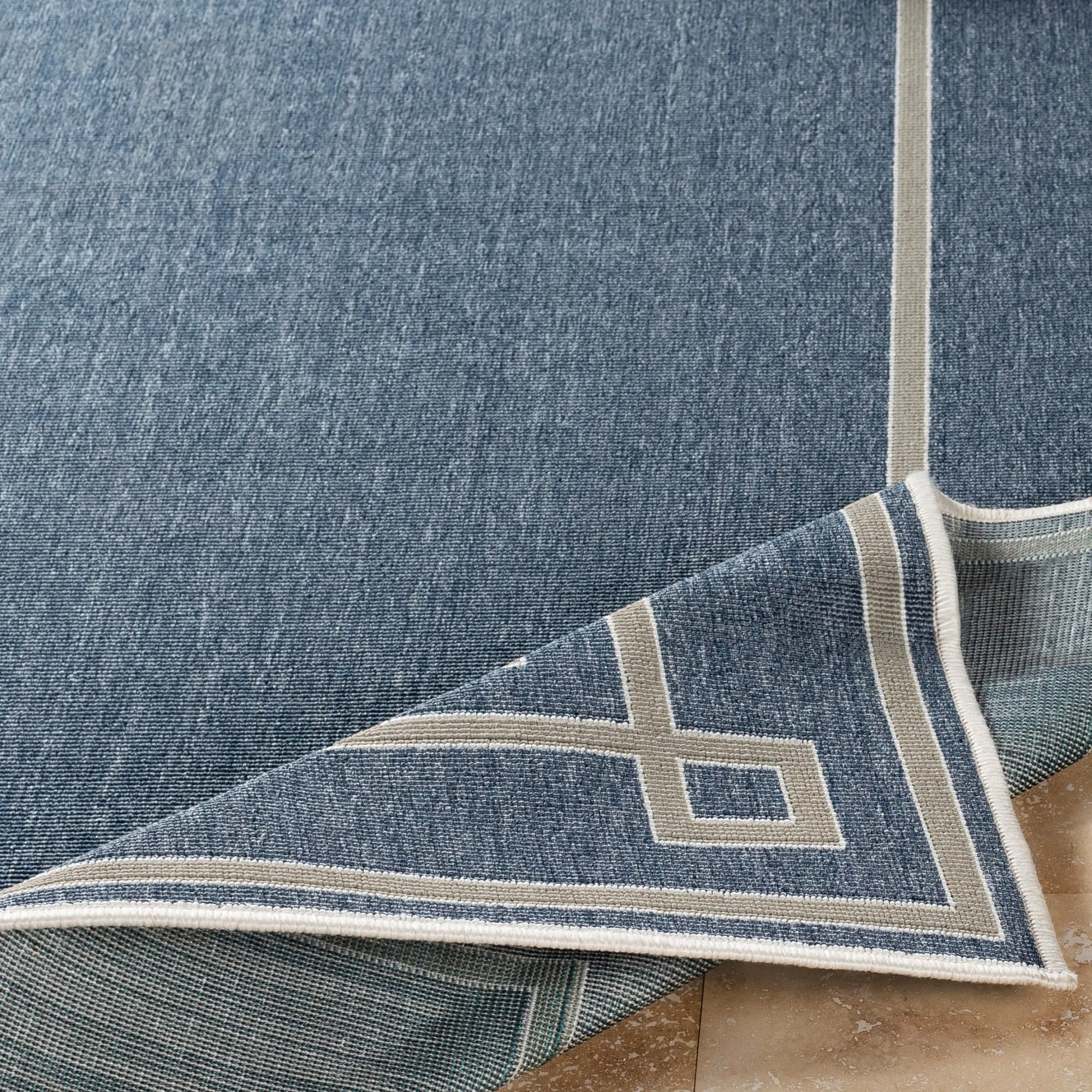 Livabliss Odette Greek Key Border Indoor/ Outdoor Area Rug