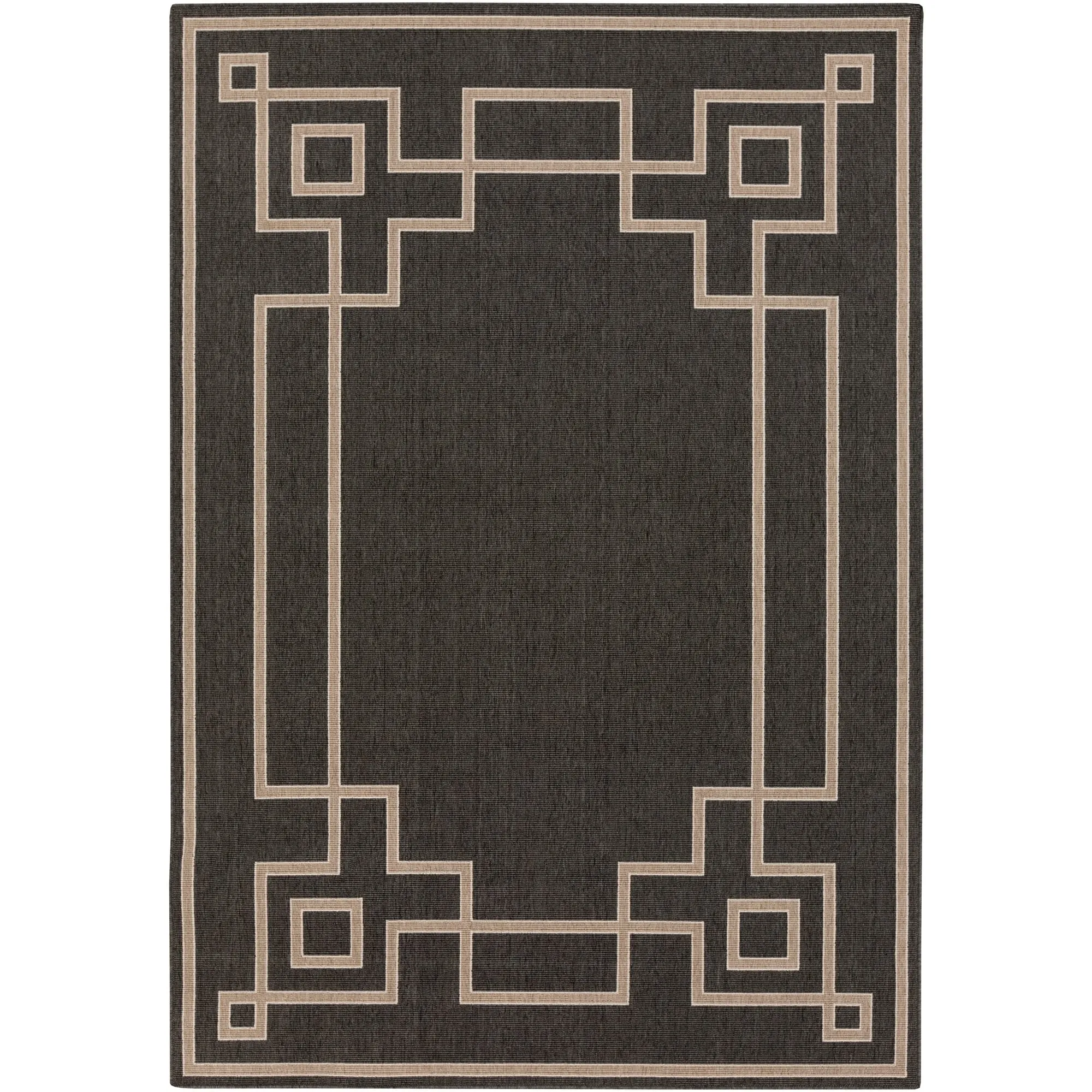 Livabliss Odette Greek Key Border Indoor/ Outdoor Area Rug