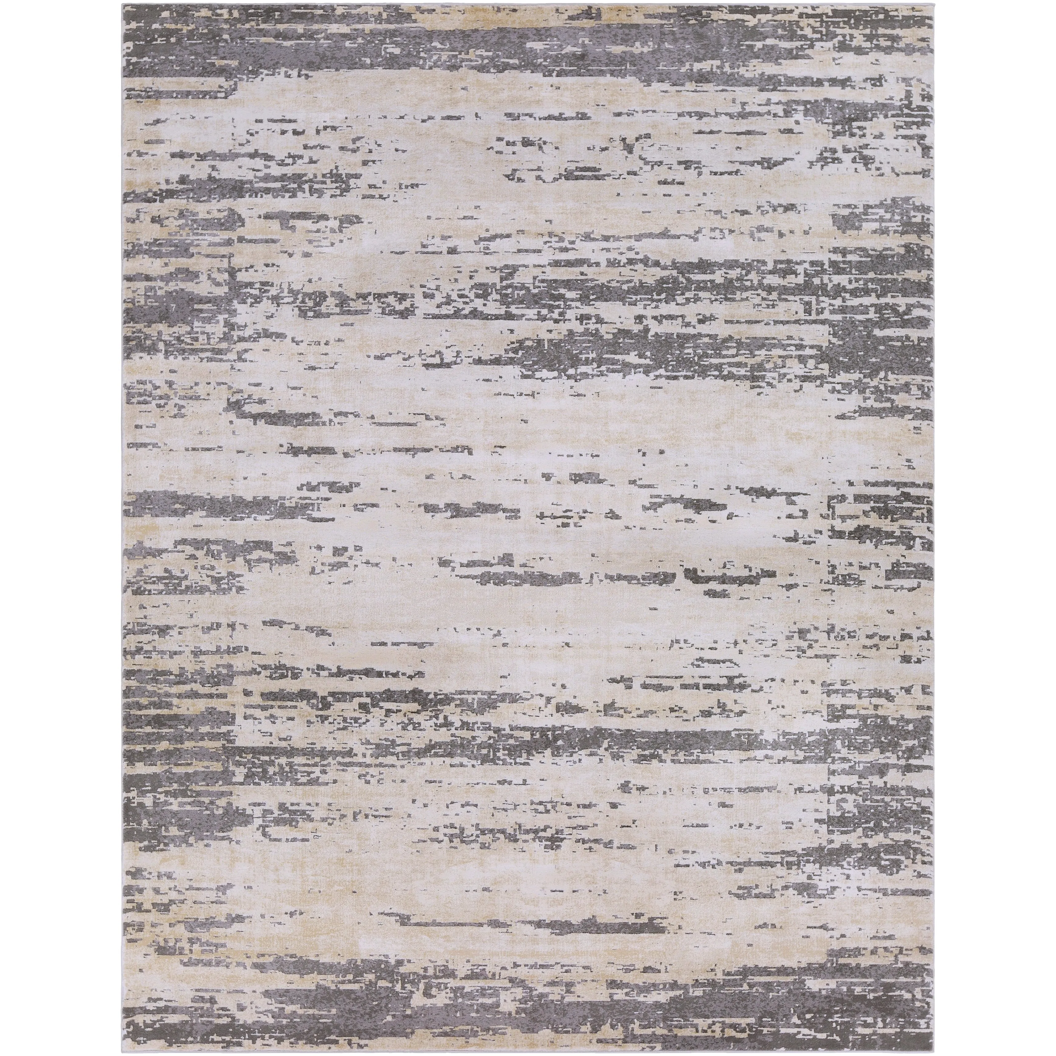 Livabliss Teddy Grey Abstract Modern Area Rug
