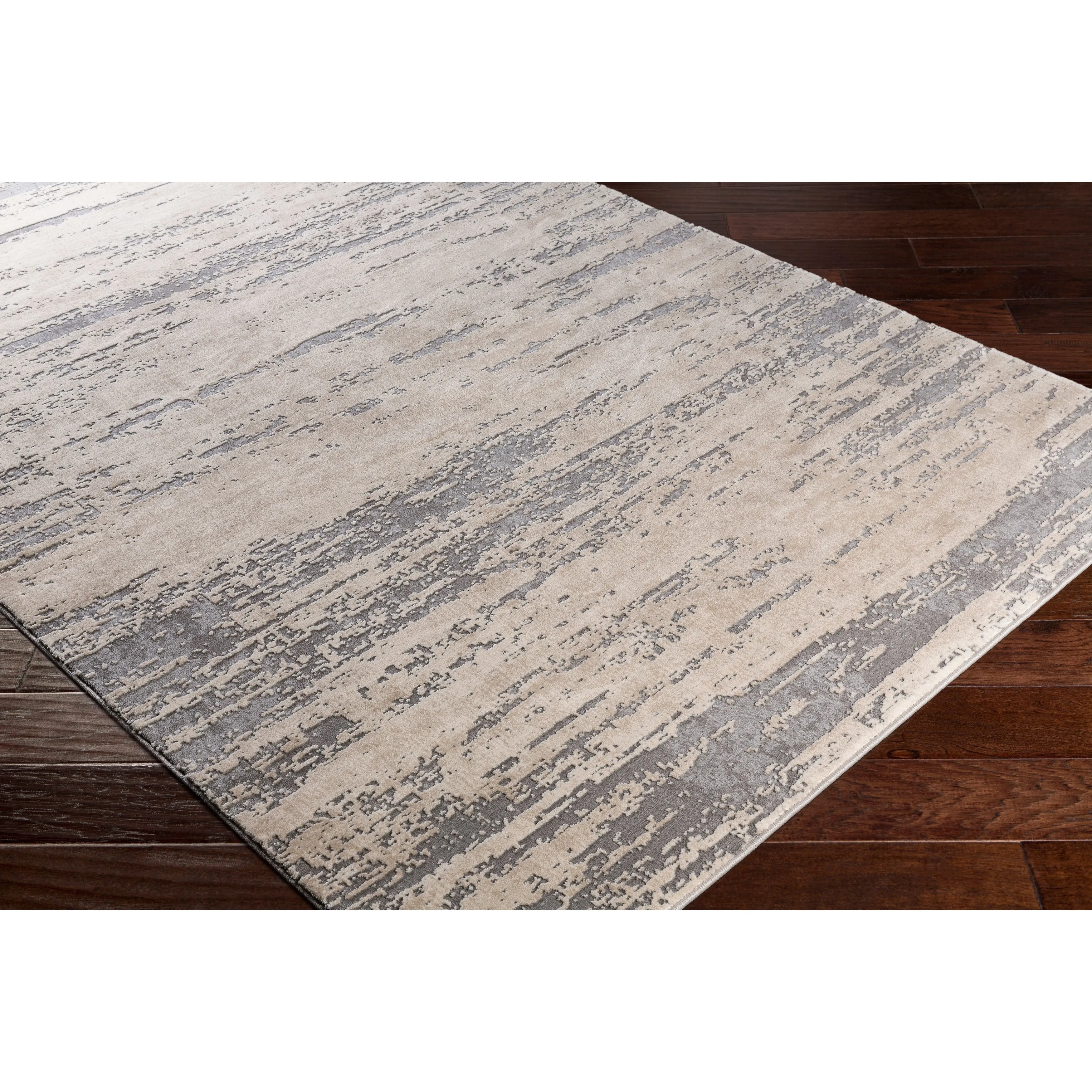 Livabliss Teddy Grey Abstract Modern Area Rug