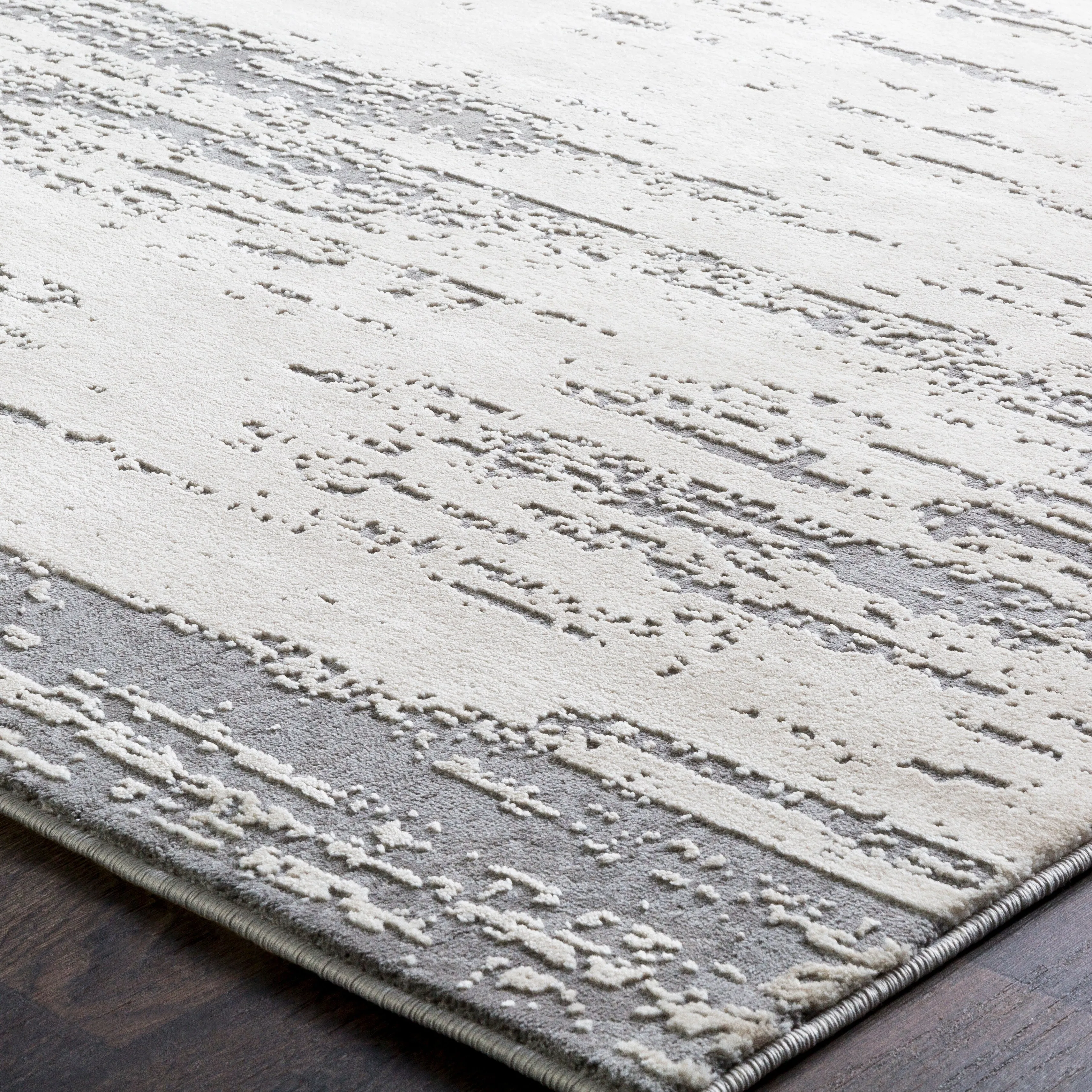 Livabliss Teddy Grey Abstract Modern Area Rug