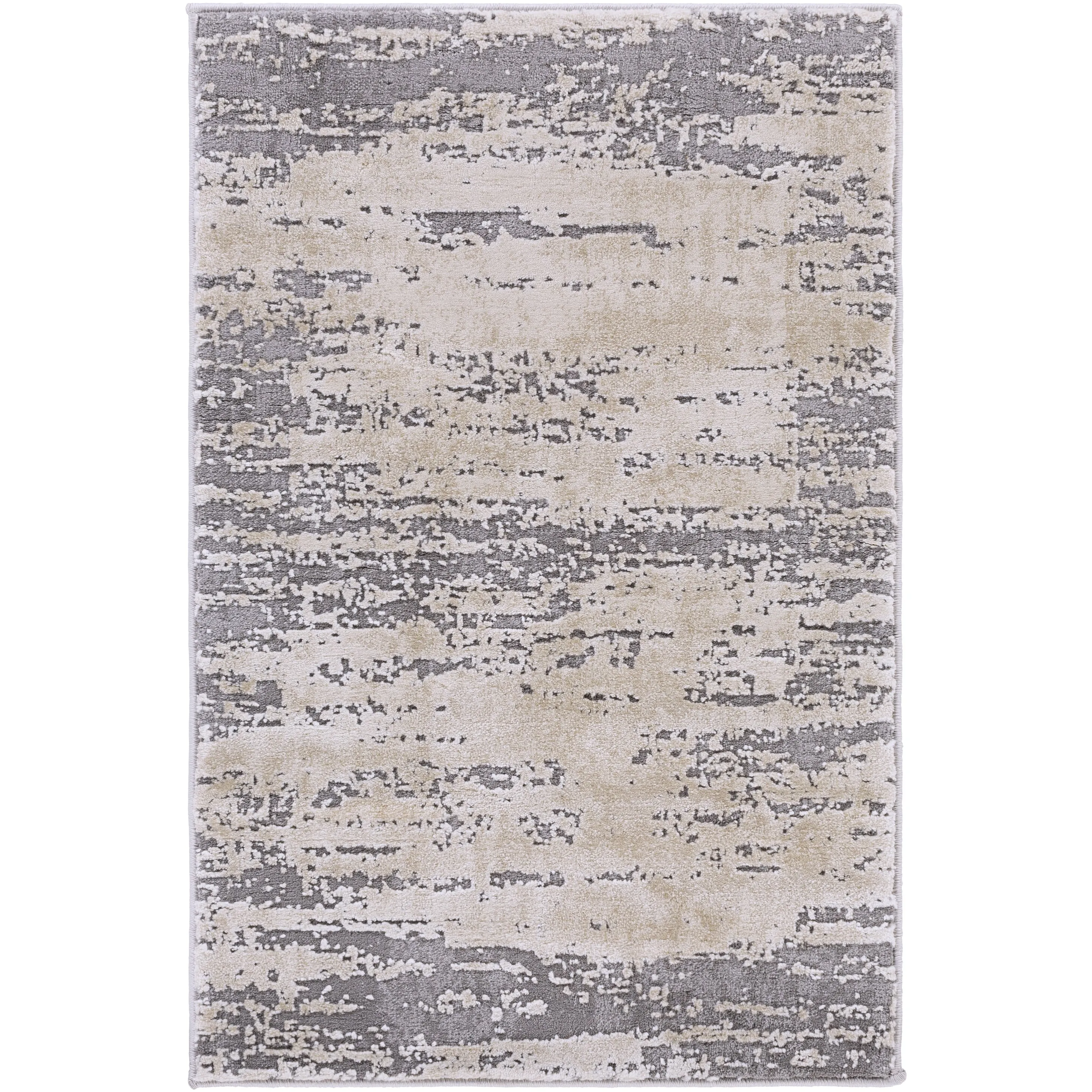 Livabliss Teddy Grey Abstract Modern Area Rug