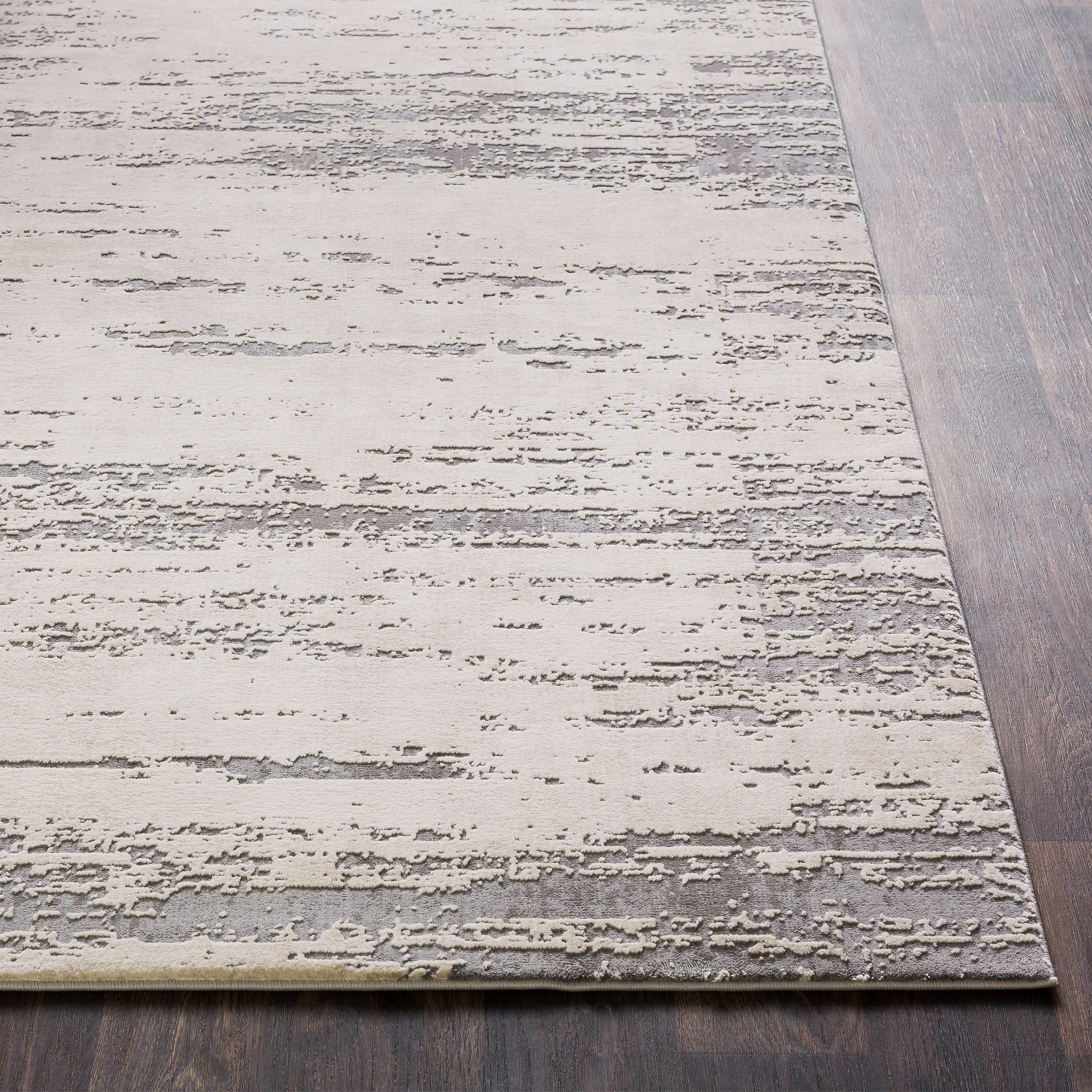 Livabliss Teddy Grey Abstract Modern Area Rug
