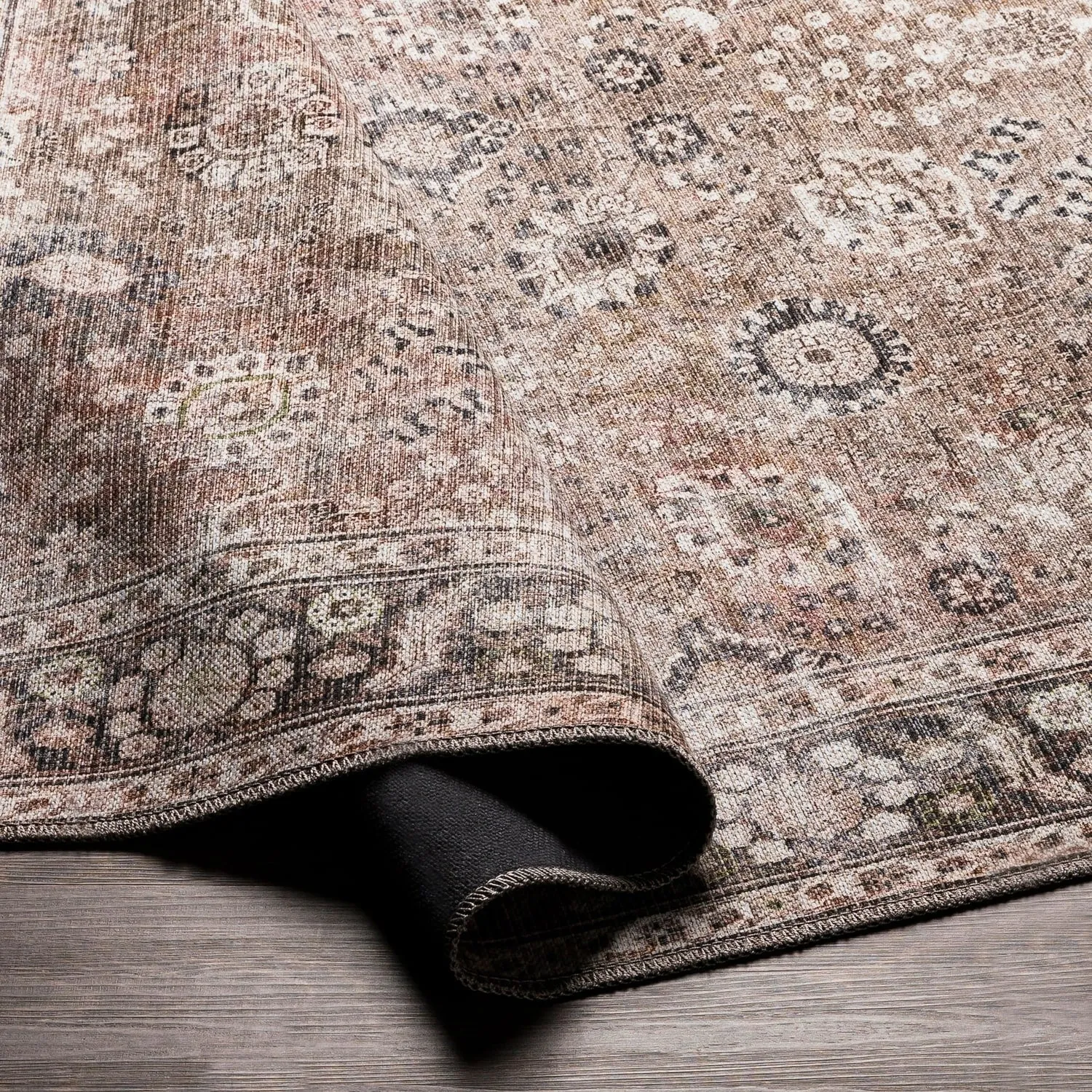 Livabliss Thea Persian Floral Printed Machine Washable Area Rug