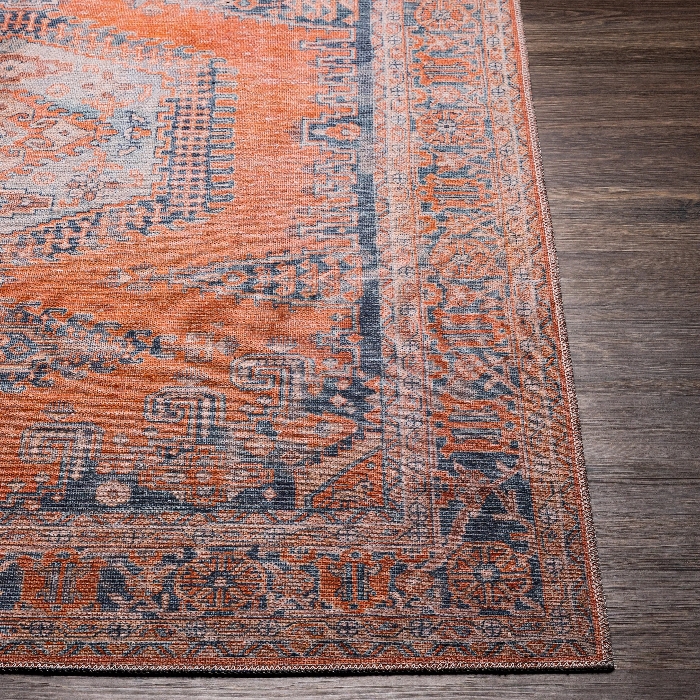 Livabliss Vargas Persian Medallion Printed Machine Washable Area Rug