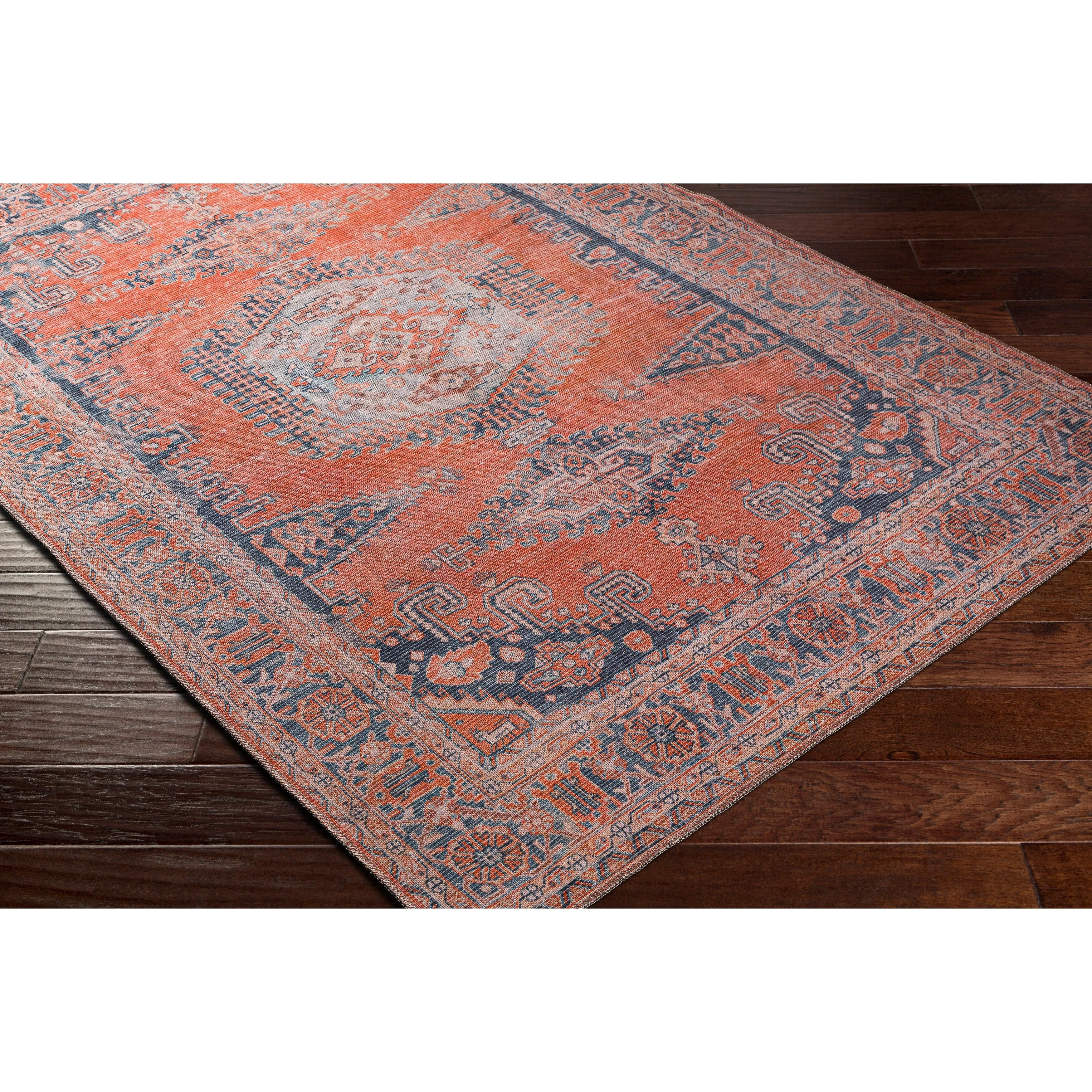 Livabliss Vargas Persian Medallion Printed Machine Washable Area Rug