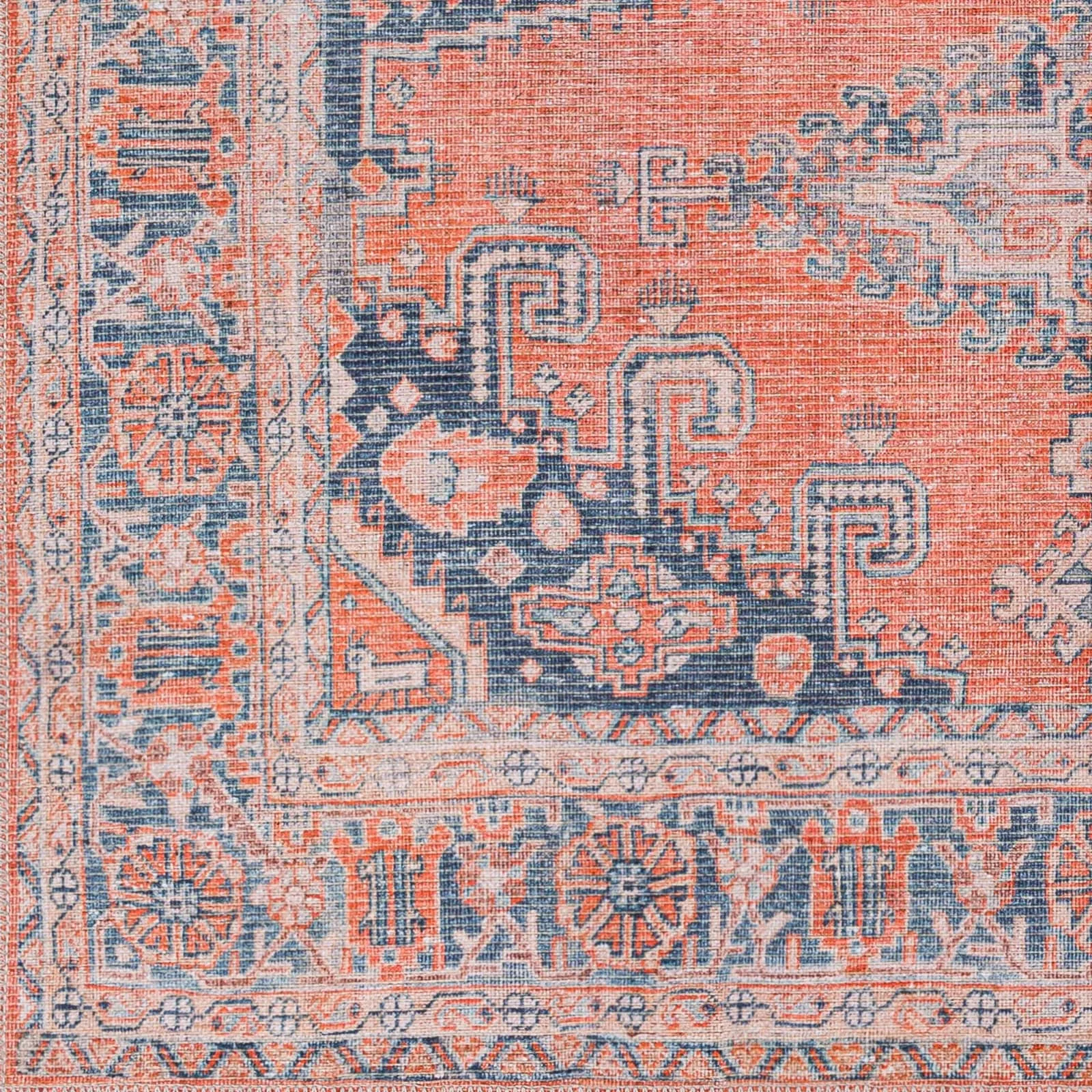 Livabliss Vargas Persian Medallion Printed Machine Washable Area Rug