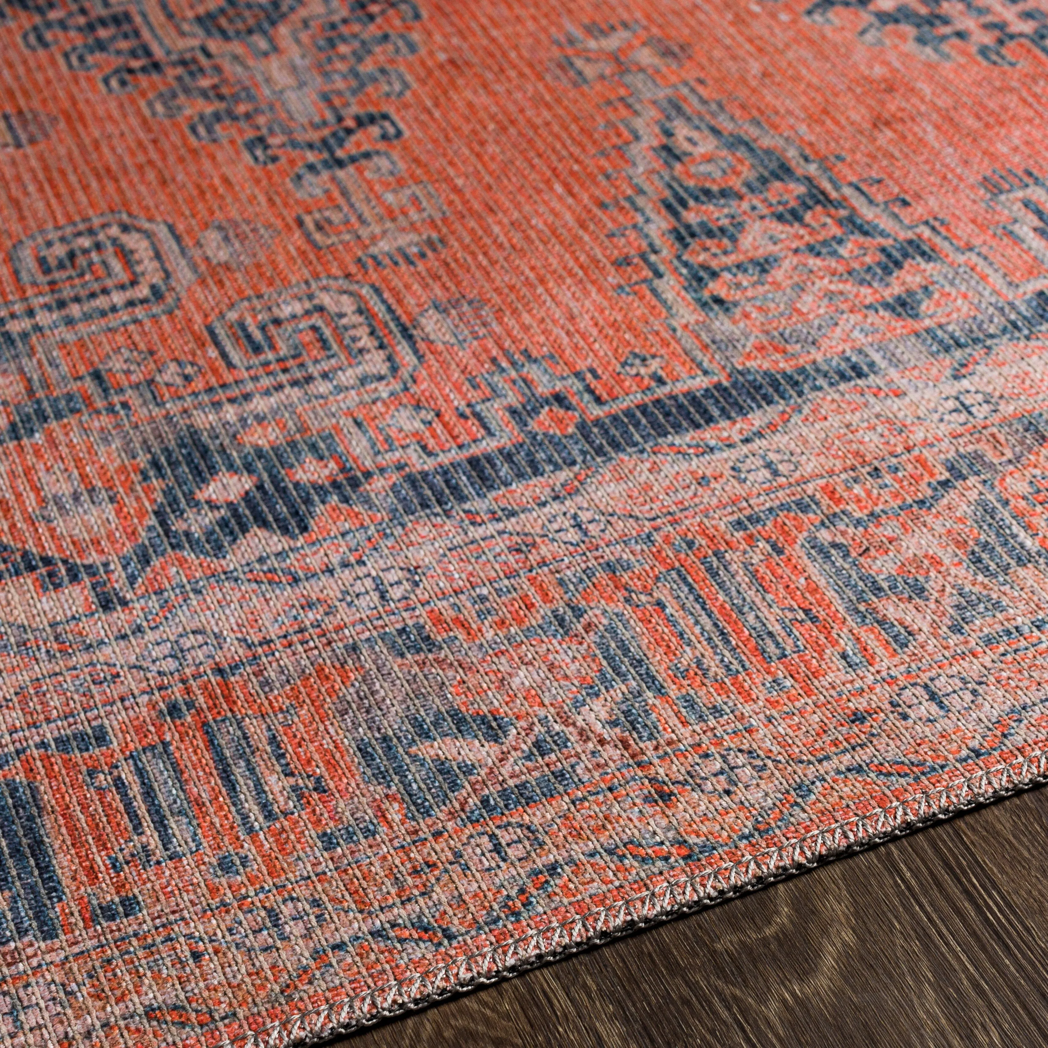 Livabliss Vargas Persian Medallion Printed Machine Washable Area Rug