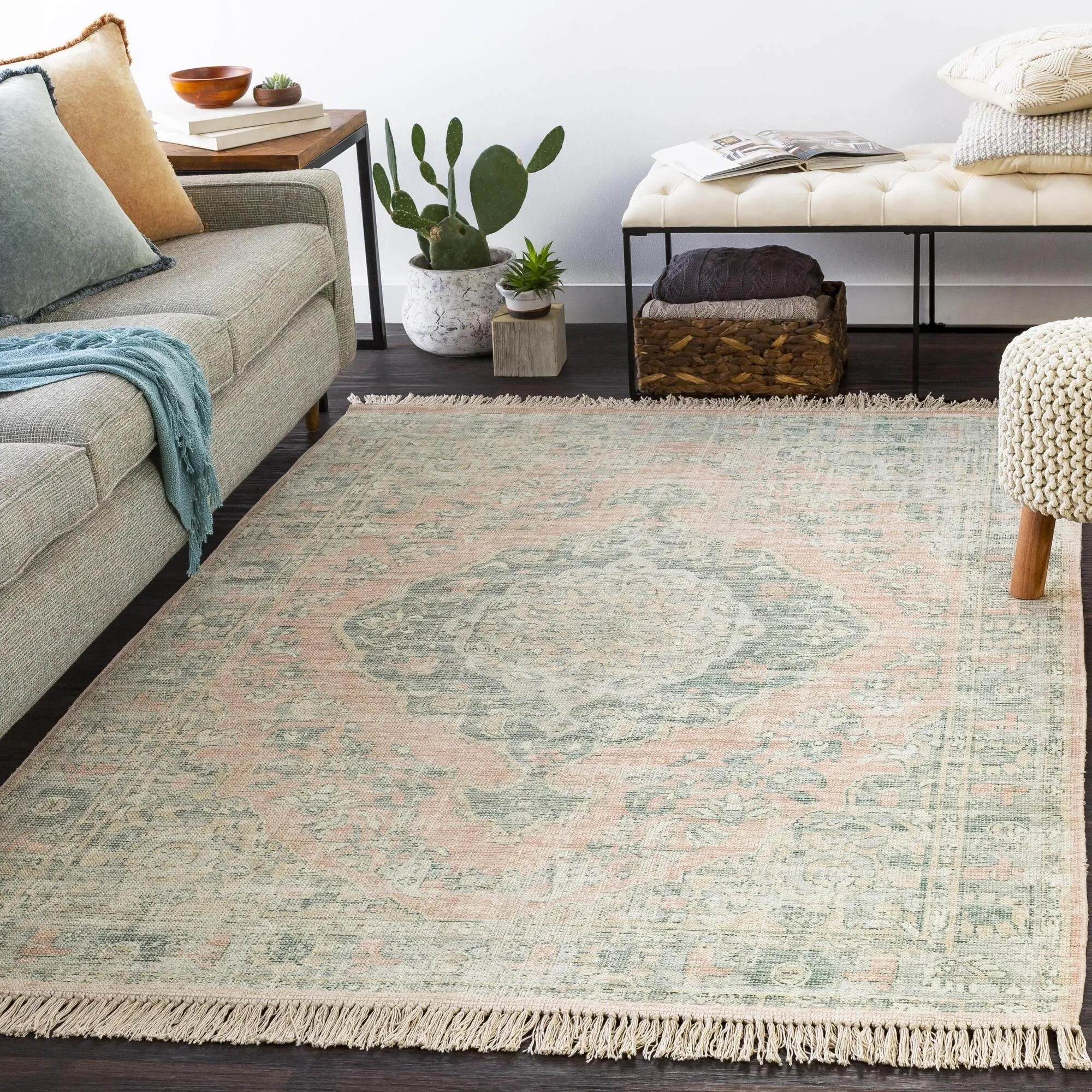 Livabliss Zainab Updated Traditional Medallion Hand Woven Area Rug