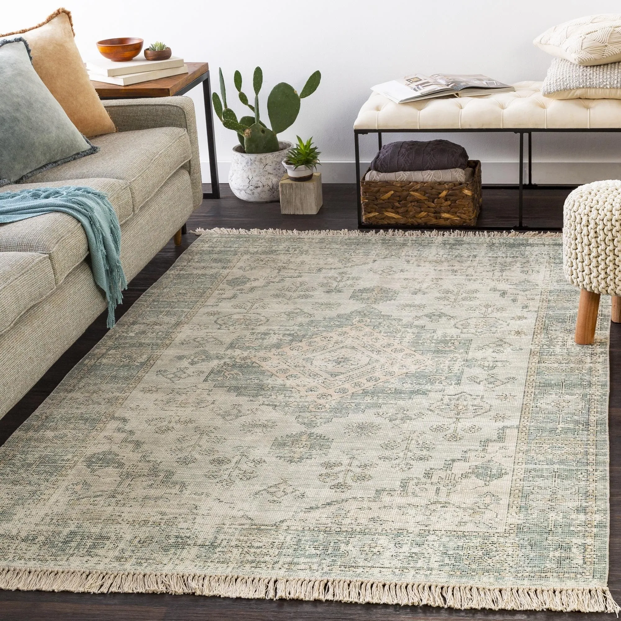 Livabliss Zainab Updated Traditional Medallion Hand Woven Area Rug