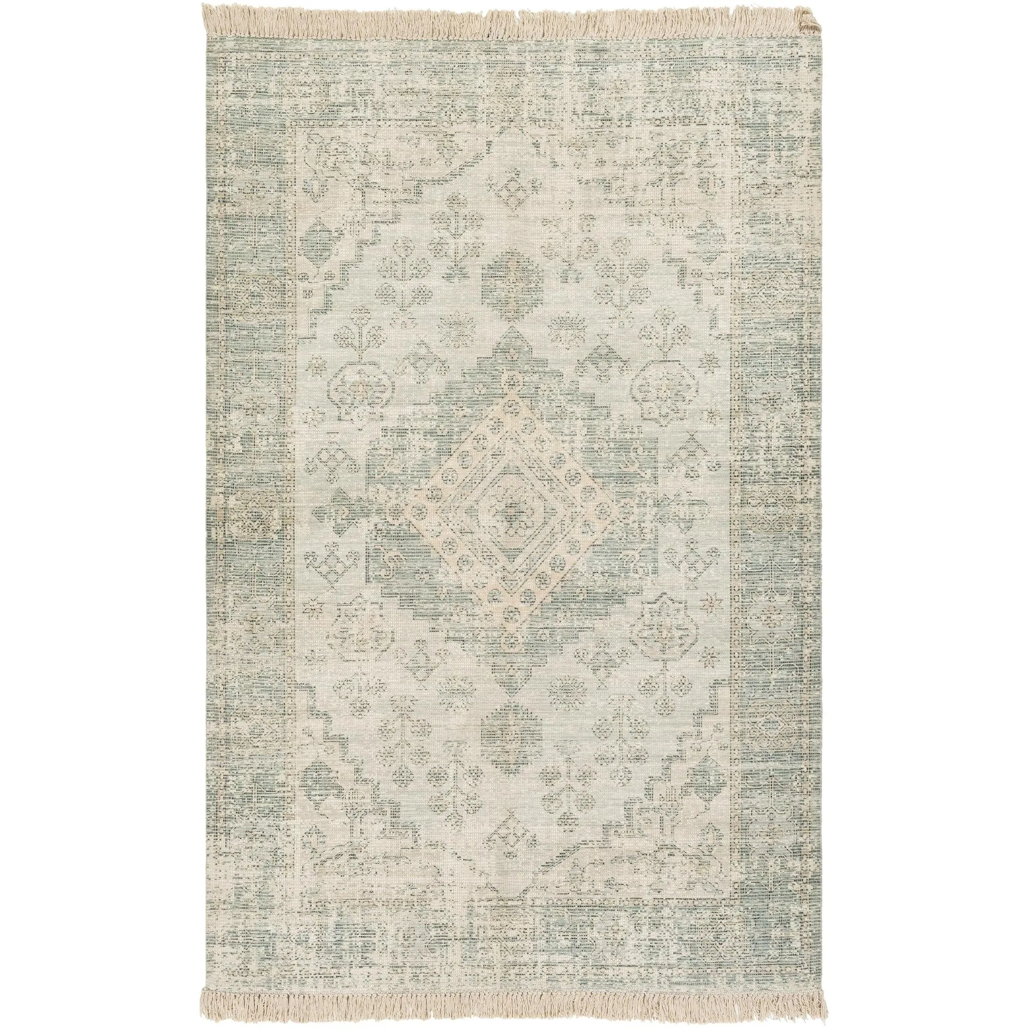 Livabliss Zainab Updated Traditional Medallion Hand Woven Area Rug