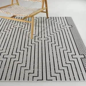 Ludmila Abstract Stripe Indoor/Outdoor Area Rug